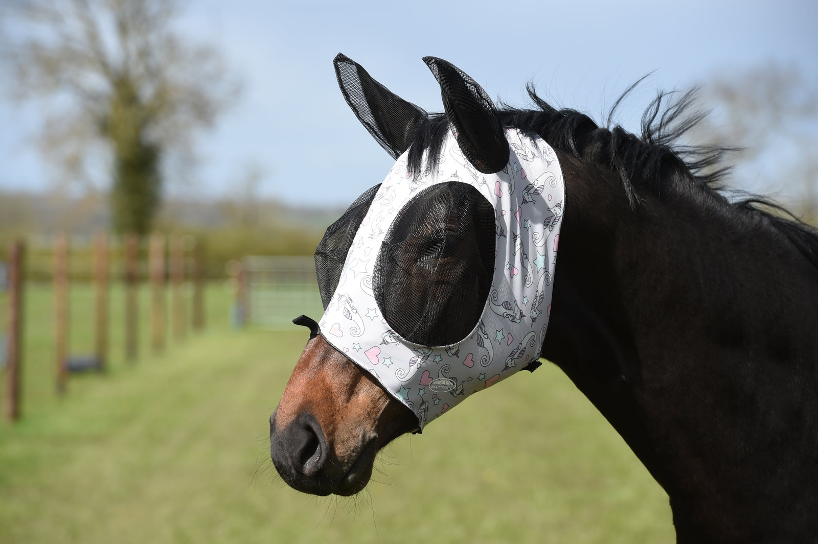 Weatherbeeta Deluxe  Stretch Bug Eye Saver with Ears Antifly Protection for Horses
