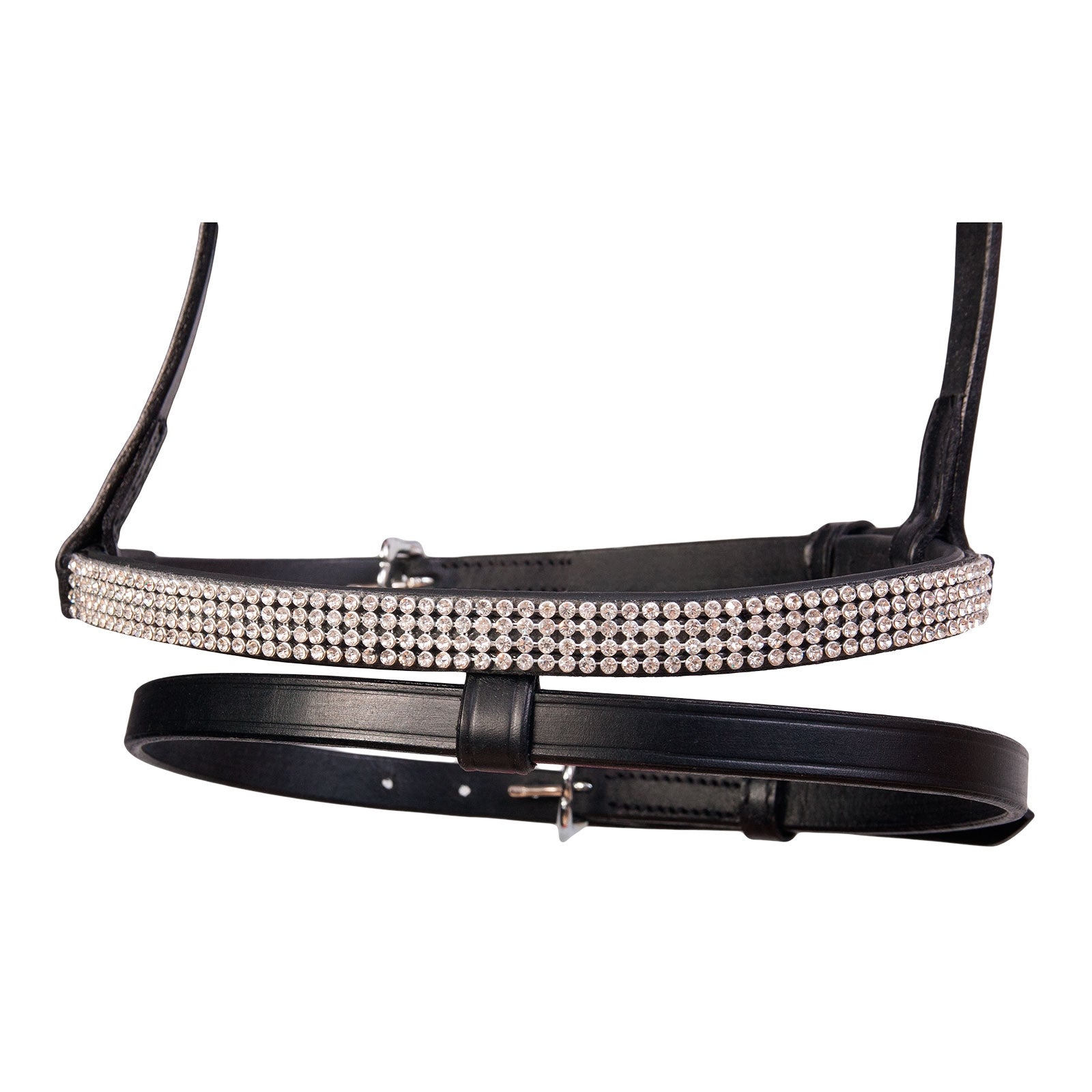 Karlslund Combined noseband, 4 rows crystals Cabezadas de montar & Riendas