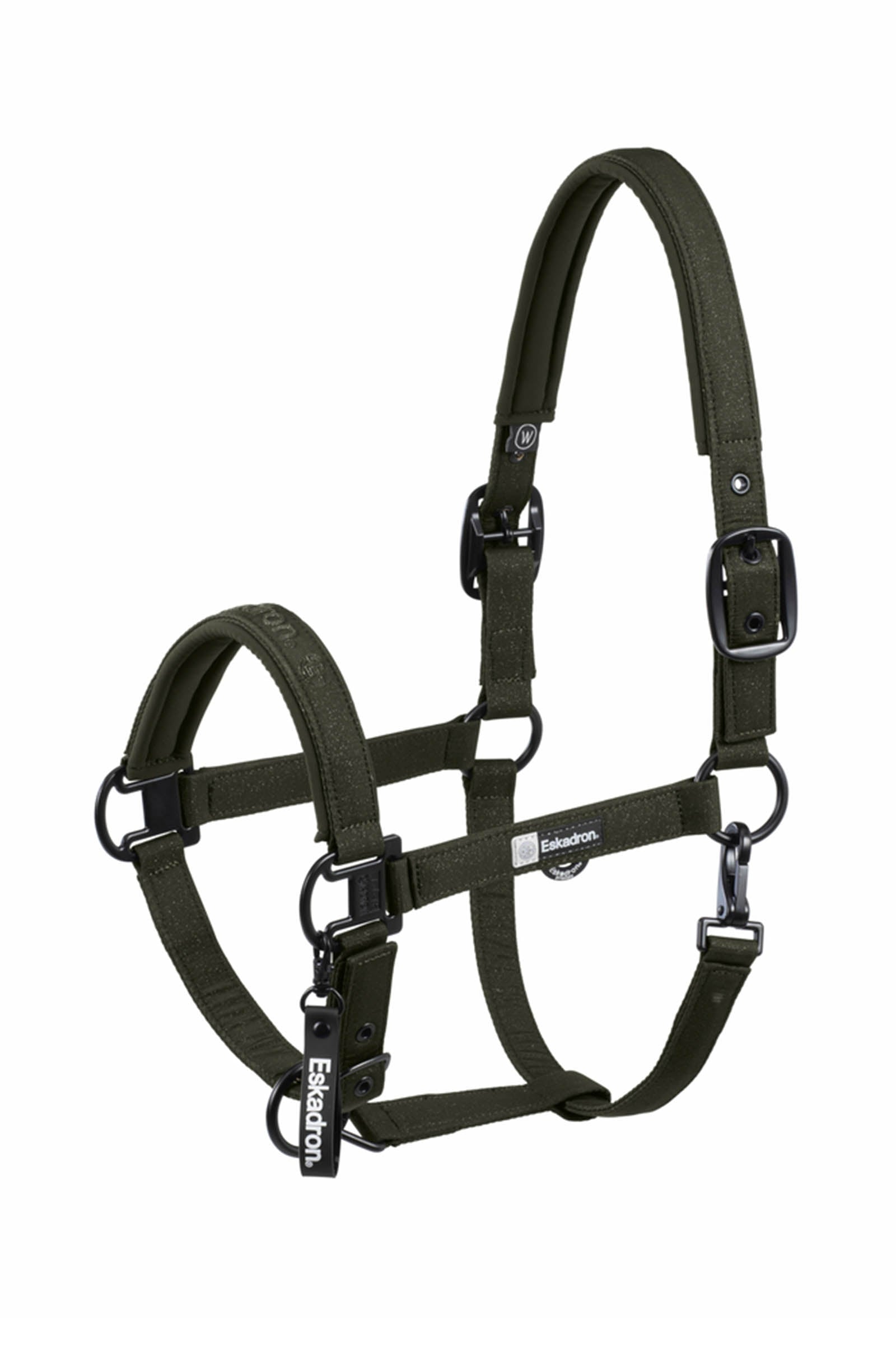Eskadron Dynamics AW25 cabezada cuadra con brillo y hebilla doble Cabezadas de cuadra & Ramales