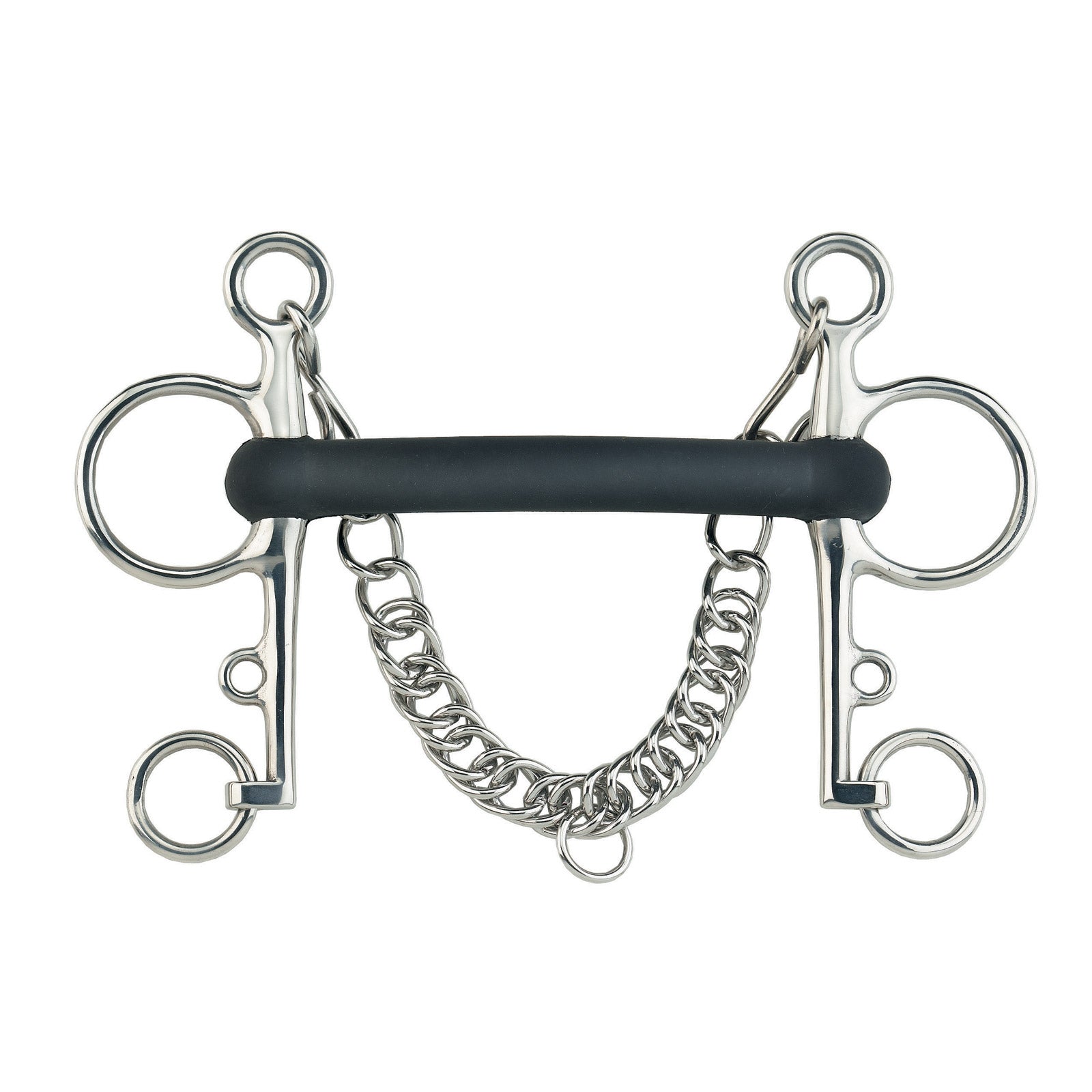 Sprenger Pelham de Goma Flexible, Acero Inoxidable Filetes y Bocados