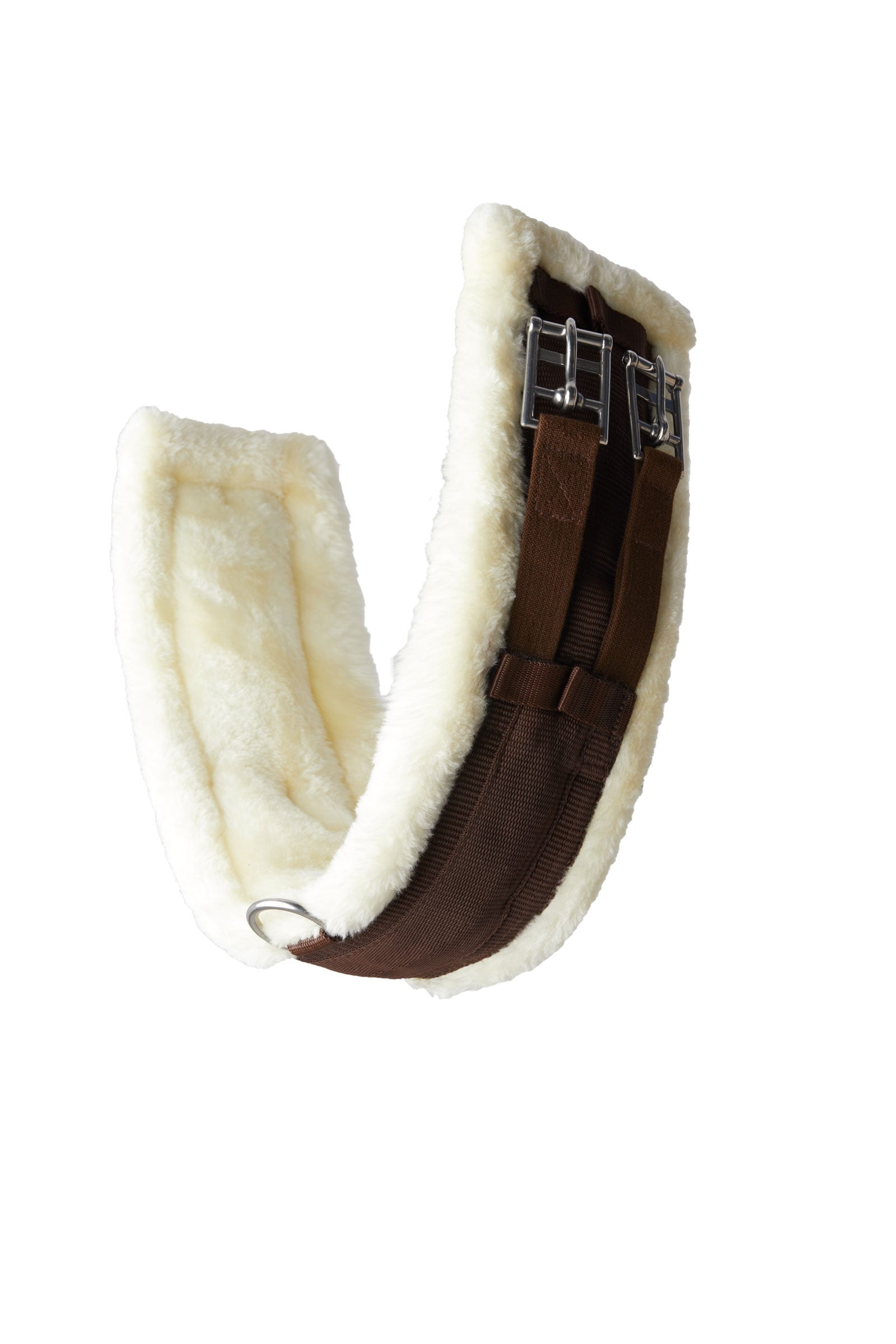 Horze Tartu Neoprene Dressage Girth with Fixed Faux Fur Saddles, Girths & Stirrups