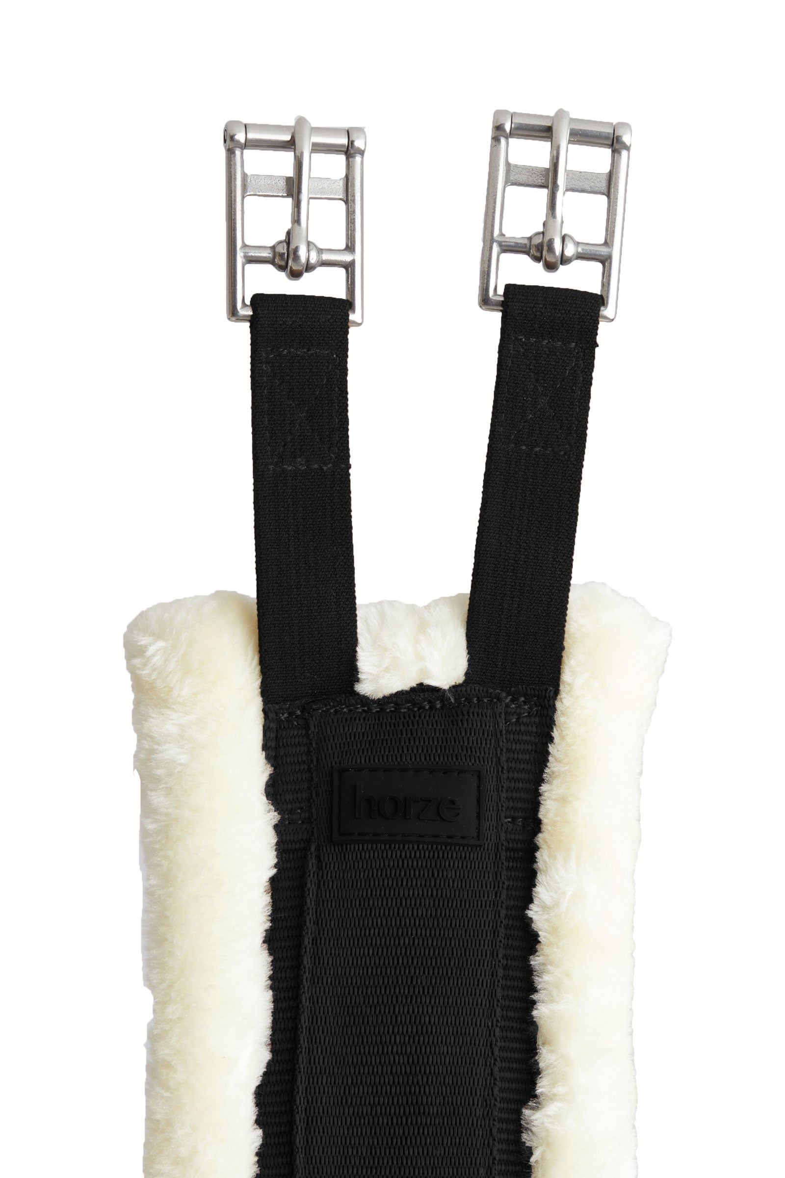 Horze Kyiv Neoprene Long Girth with Fixed Faux Fur Saddles, Girths & Stirrups