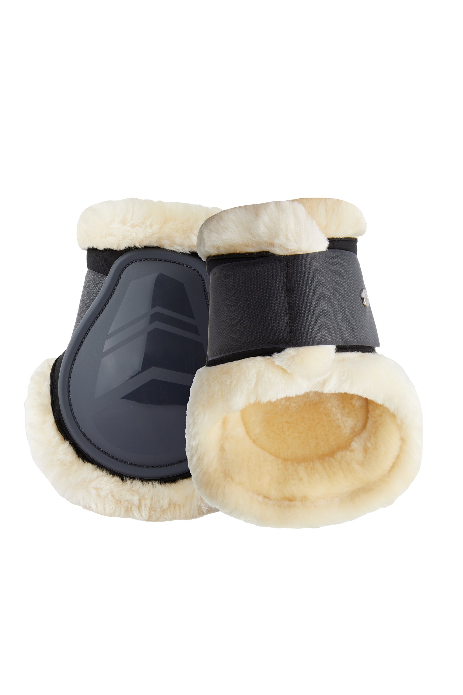 Horze Caliber Fetlock Boots with Faux Fur Lining Leg Protection & Hoof Protection for Horses