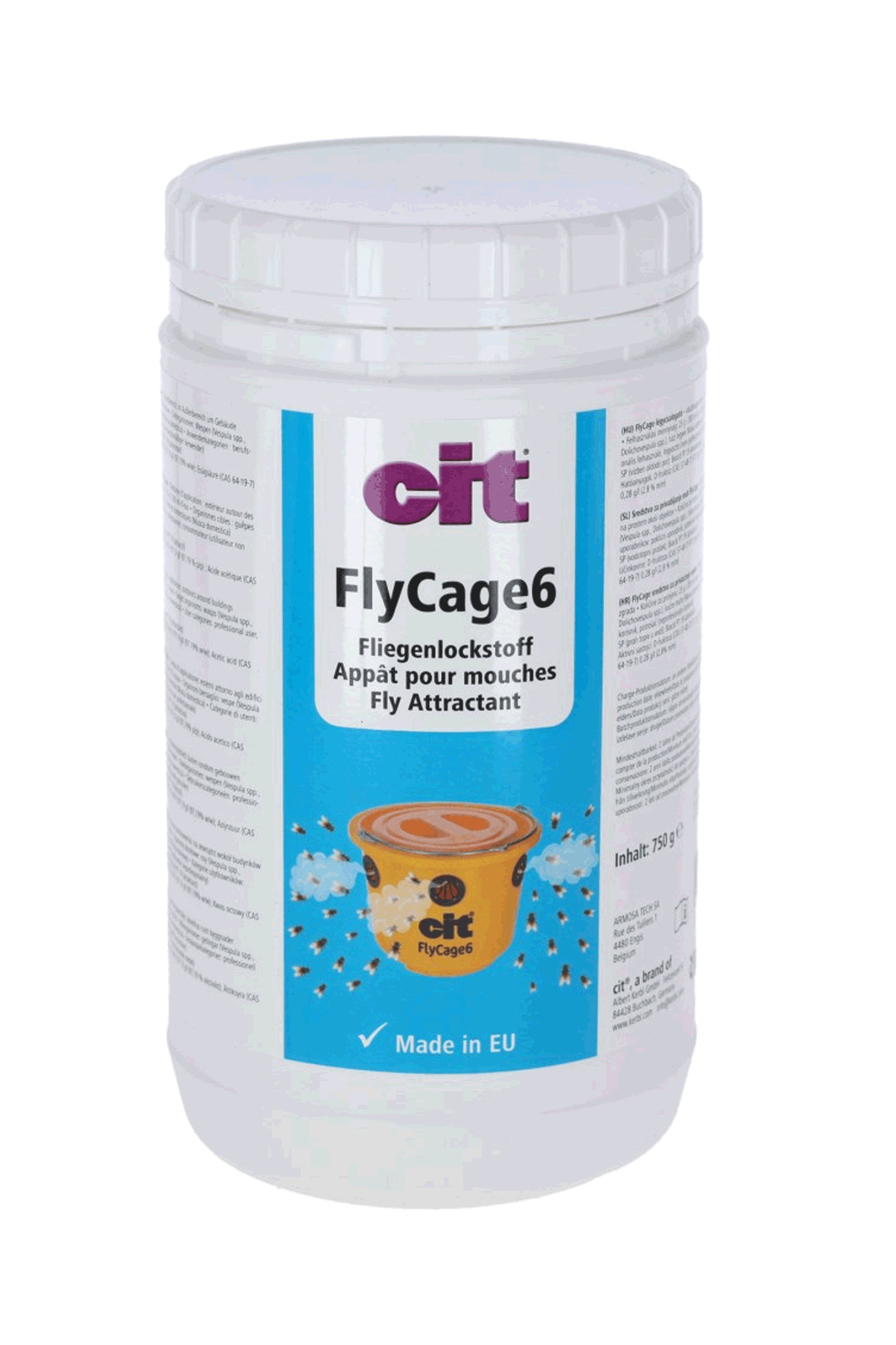 Kerbl Cit atrayente para moscas FlyCage 6, 750 g Protección Antimoscas para Caballos