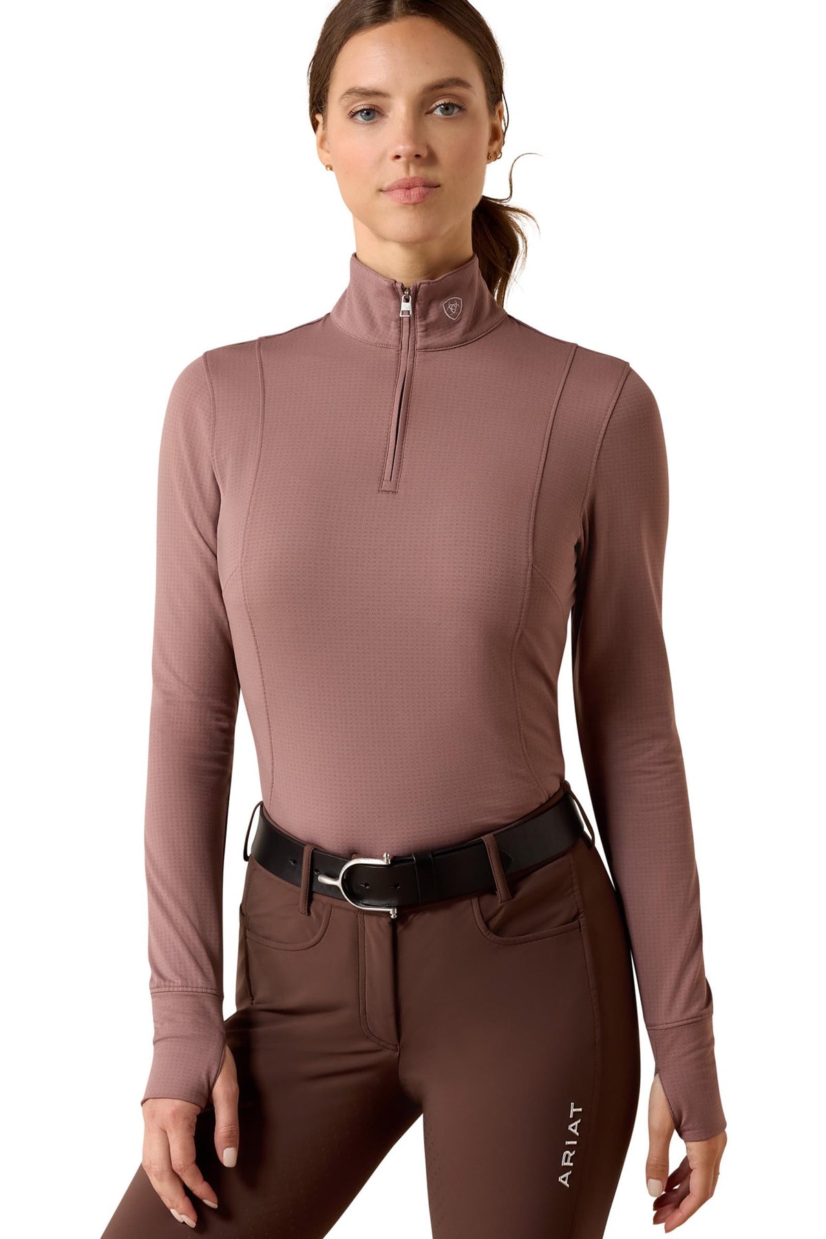 Ariat Mujer Camiseta técnica Gridwork 2.0 con cremallera 1/4 Ropa Mujer
