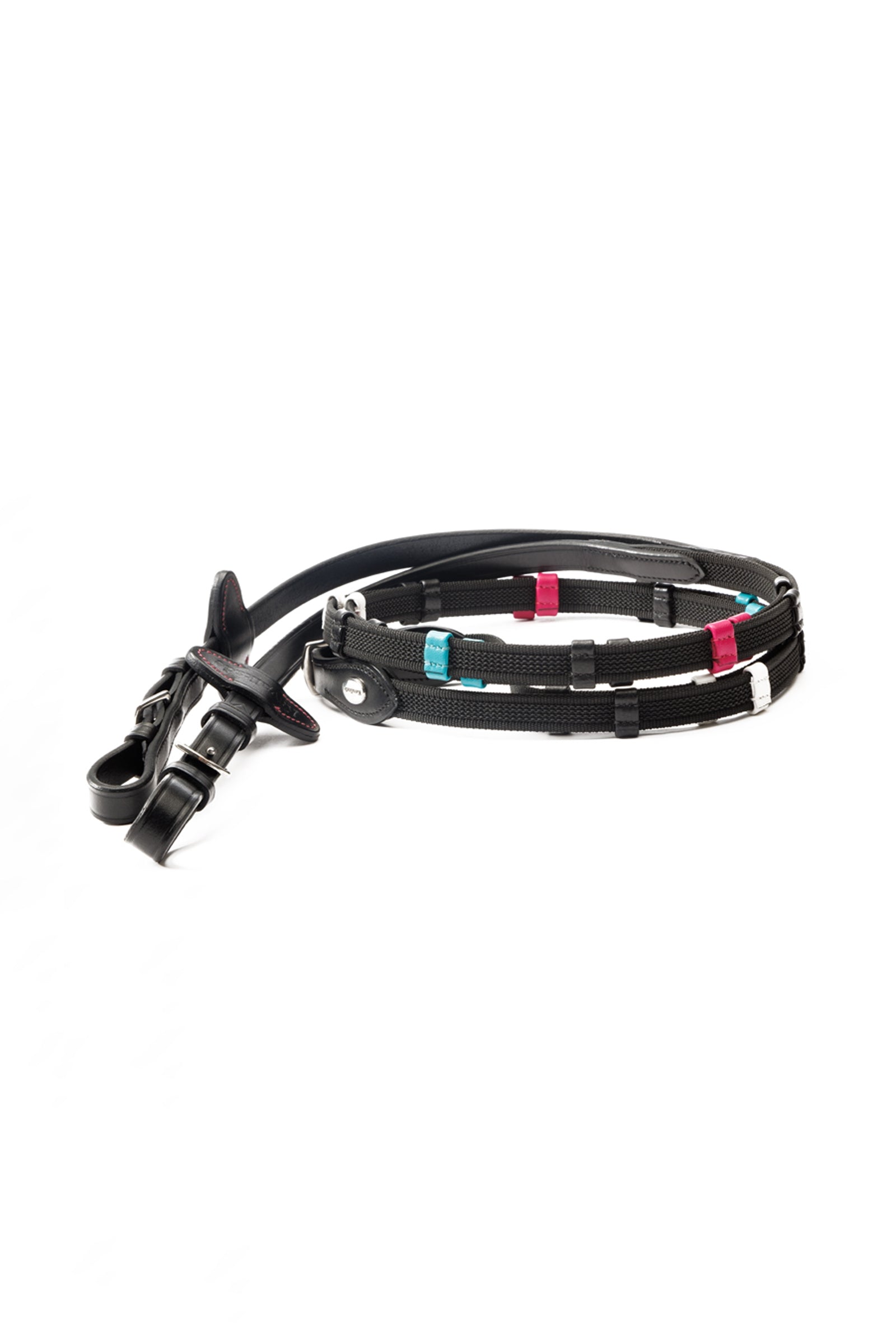 Kavalkade Training Rubberised Reins With Stops, 16 mm Bridles & Reins