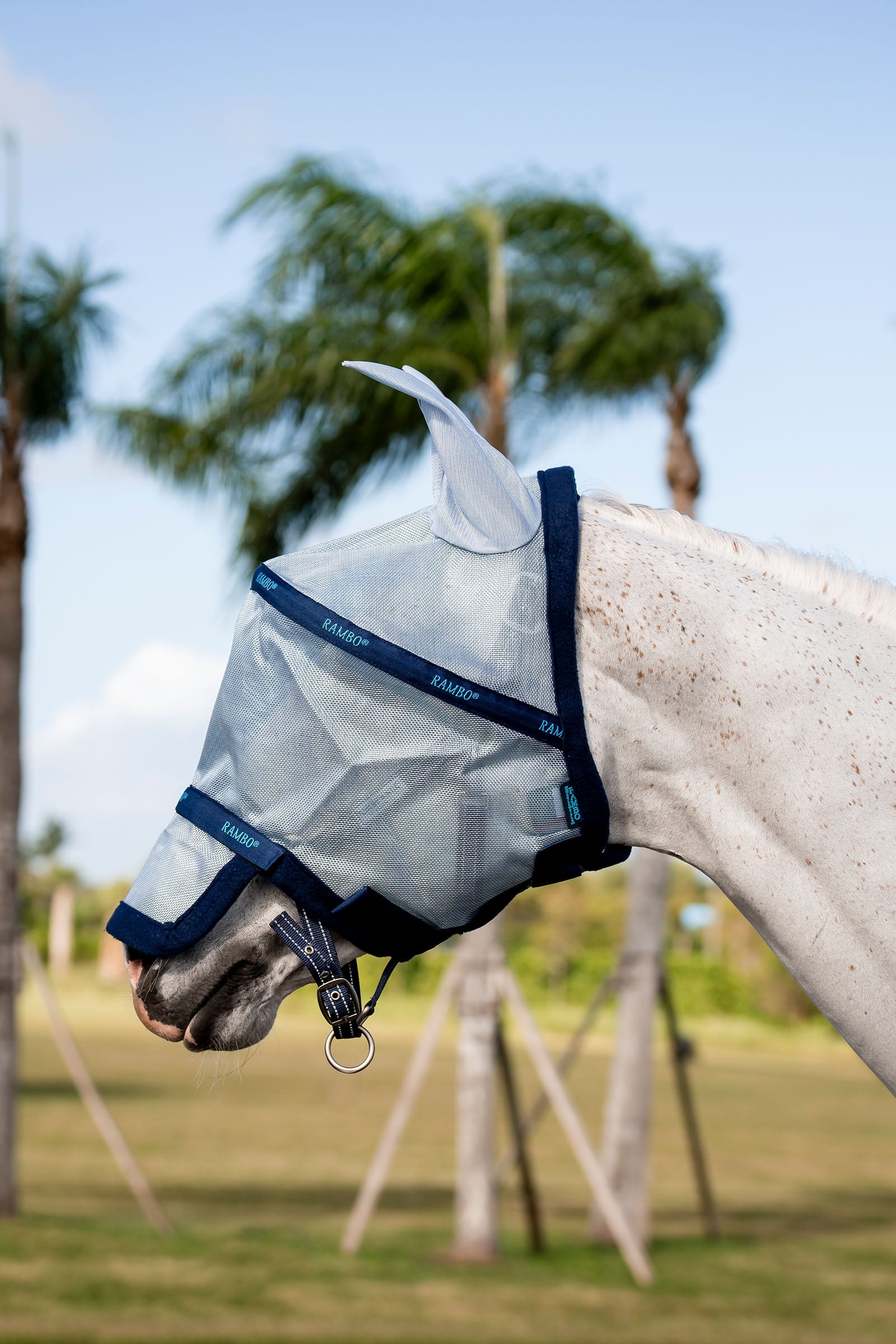 Horseware Rambo Plus Máscara Anti-Moscas Protección Antimoscas para Caballos