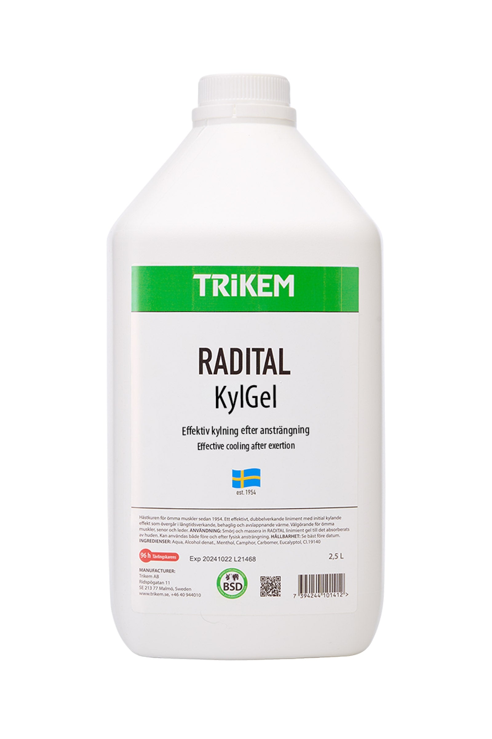 Trikem Radital gel refrescante, 2,5 litros Cuidado Salud