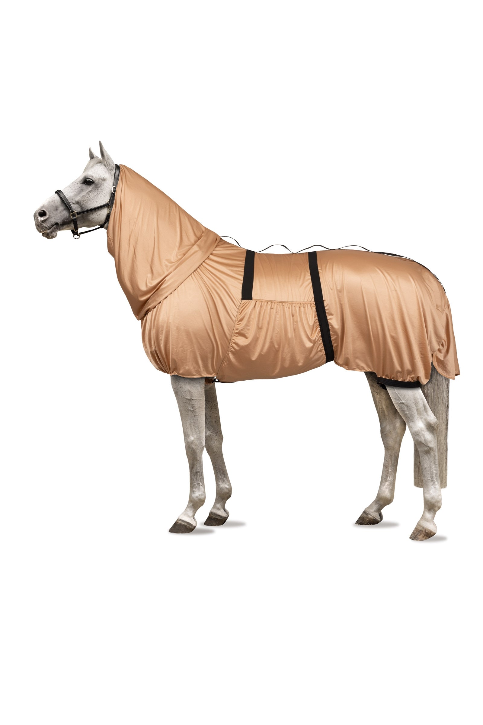 Horze Cover Manta Eccema Protección UV con Cubre Cuello Completo y Protector de Barriga Mantas Caballo