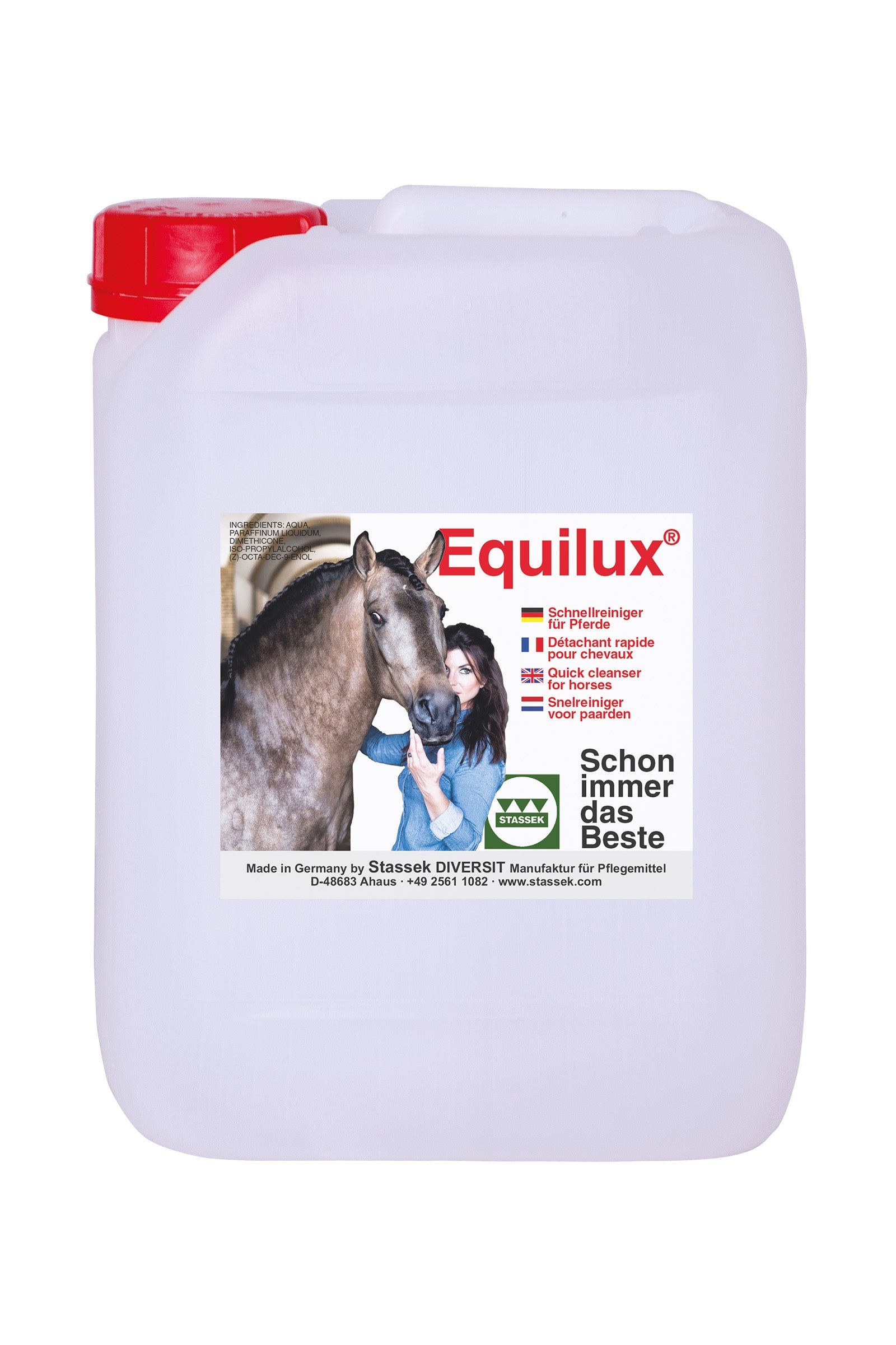 Stassek Equilux Quick Cleanser para Caballos Bote, 2 litros Cuidado Salud