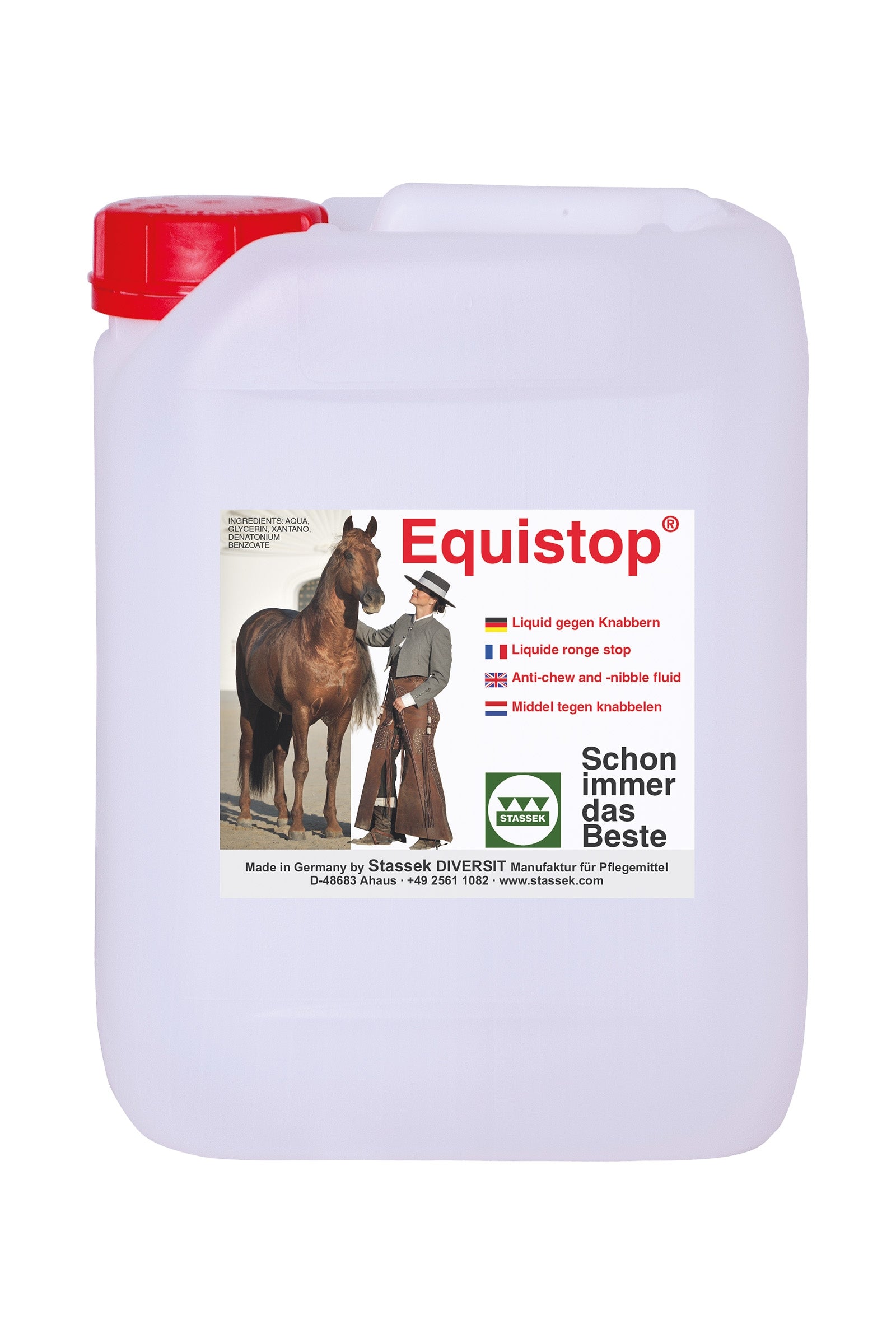 Stassek Líquido antimordiscos Equistop, 2 litros Suministros de Establo