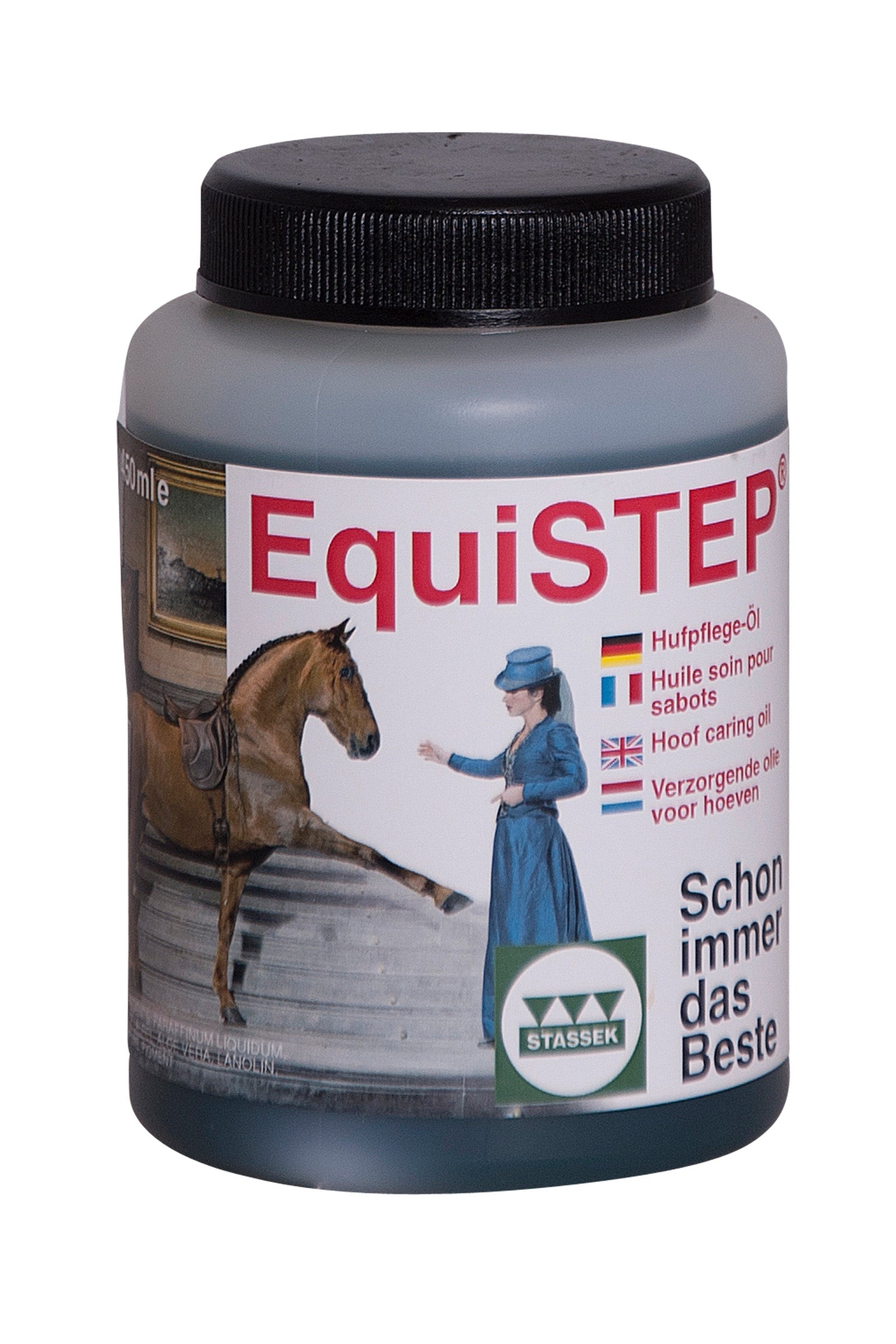 Stassek Equistep - Botella de intercambio de aceite para pezuñas, 450 ml Cuidado Salud