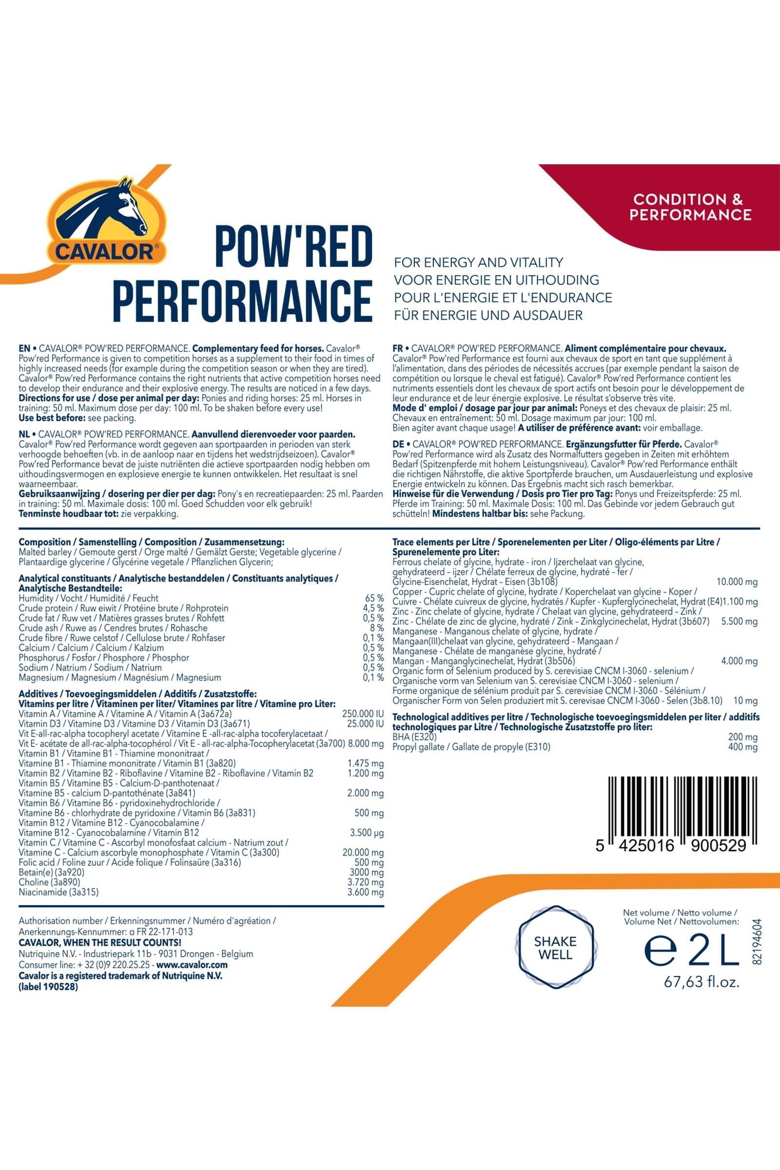 Cavalor Powred Performance, 2 L Horse Feed & Nutrition