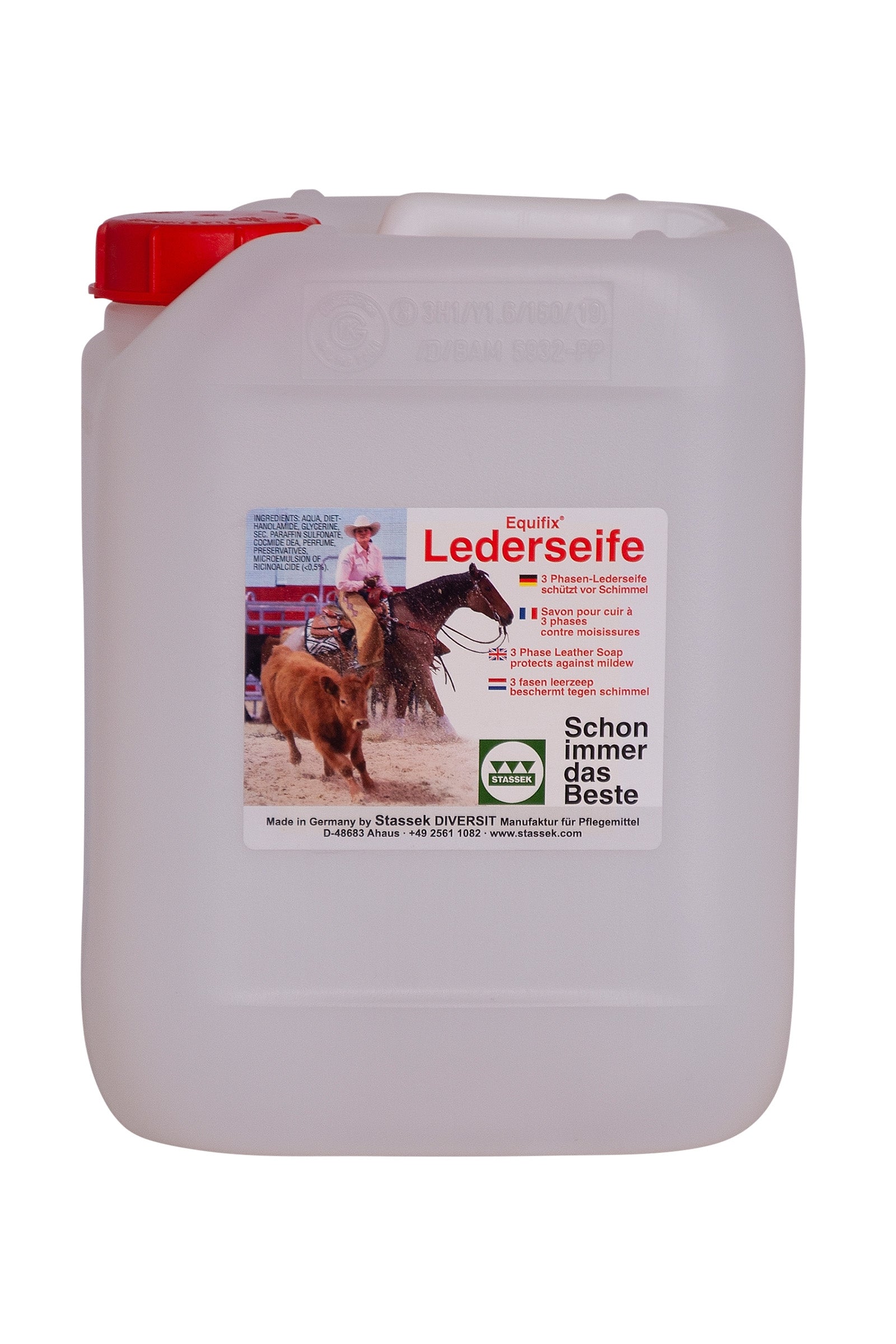 Stassek Equifix Jabón para cuero trifásico, 5 litros Cuidado Salud