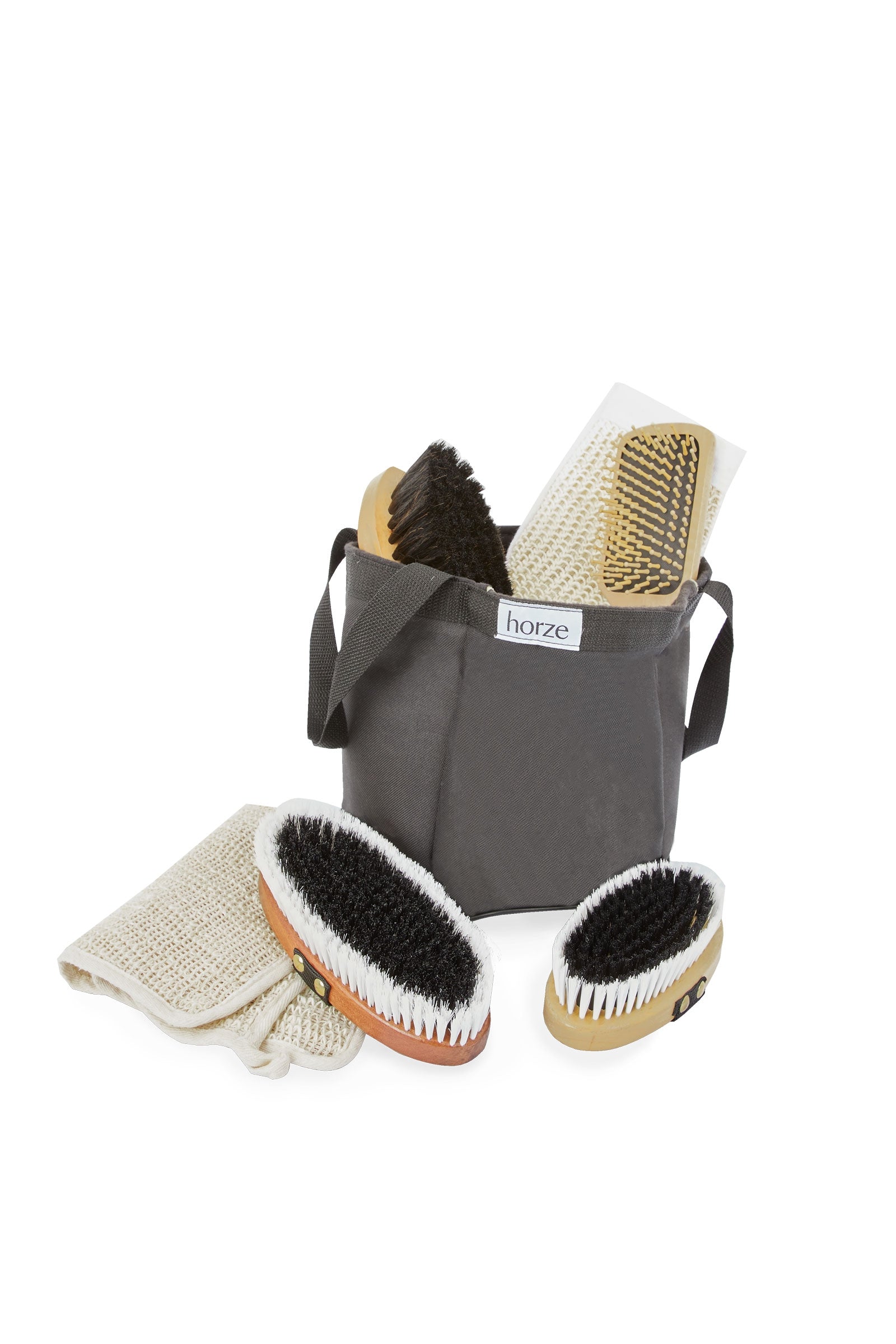 Horze Wooden Grooming Set Horse Grooming Tools