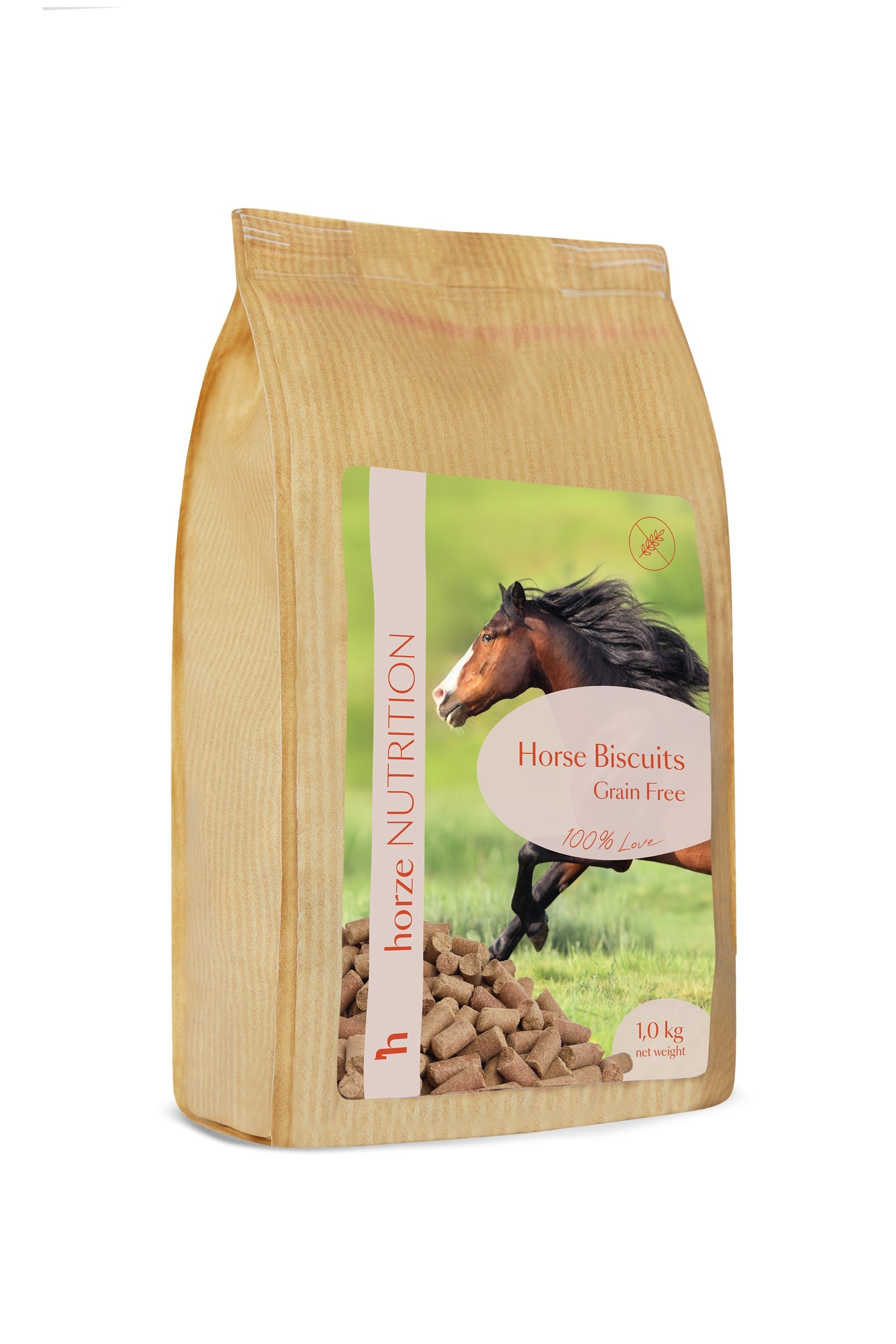 Horze Galletas Libre de Grano Horze, Golosinas 1kg Horse Feed & Nutrition