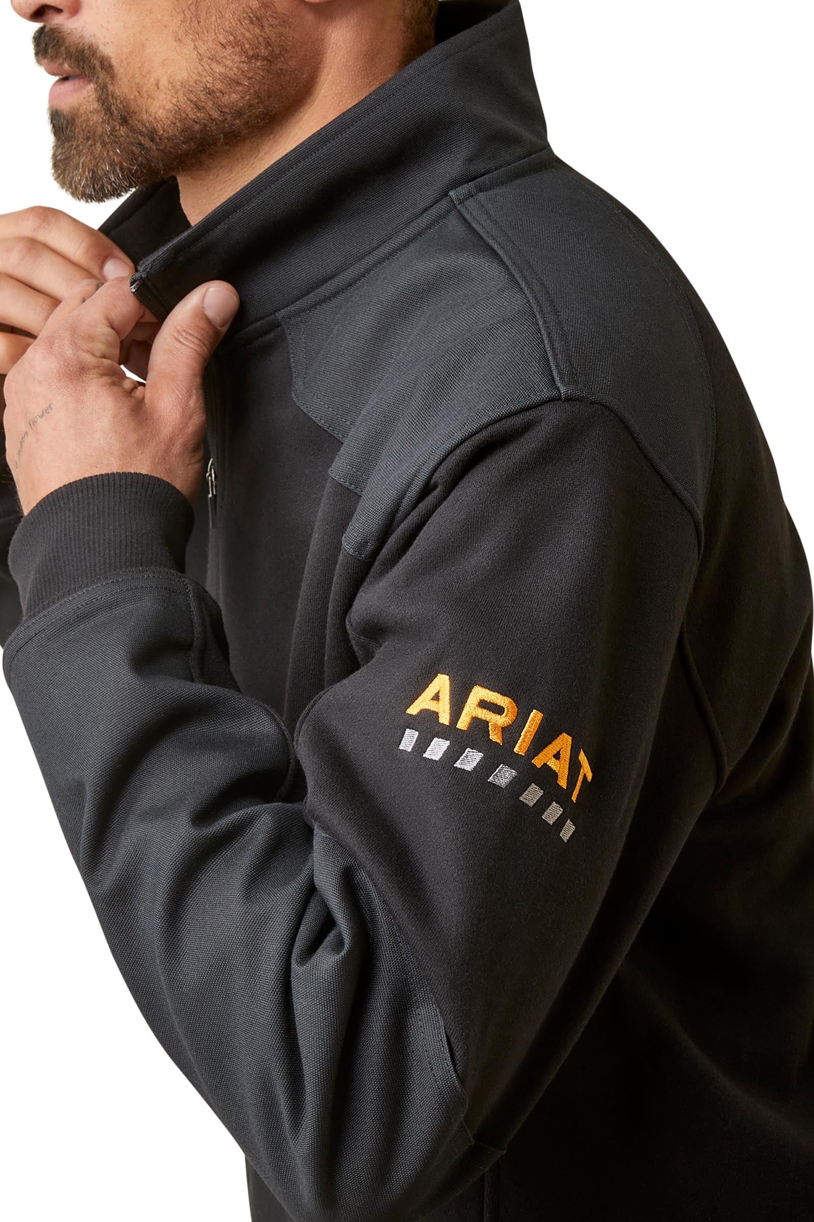 Ariat Rebar Workman Duracanvas Men's 1/4 Zip Sweatshirt Mens Riding Clothing