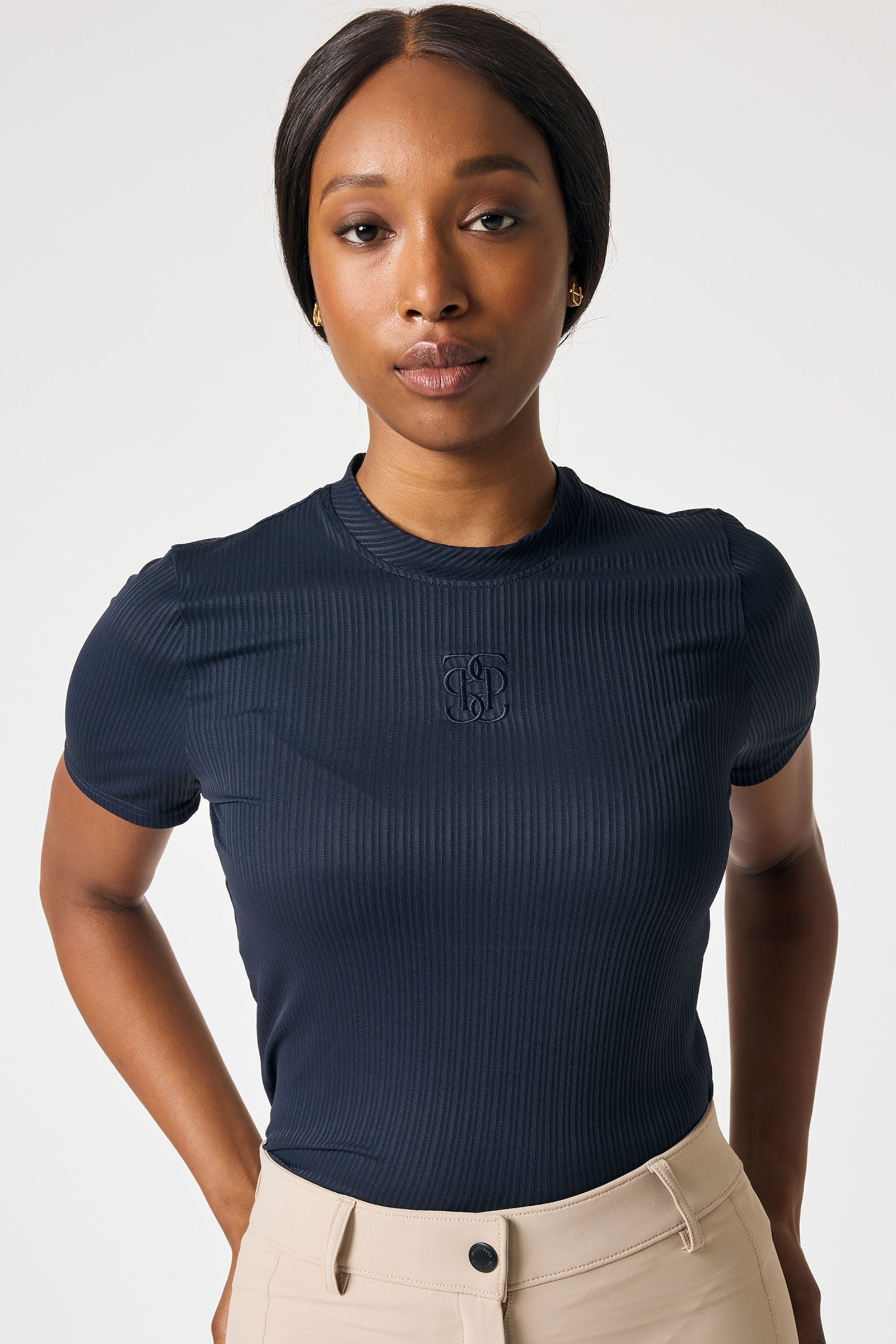 PS of Sweden Courtney S/S Camiseta de Malla a Rayas Ropa Mujer