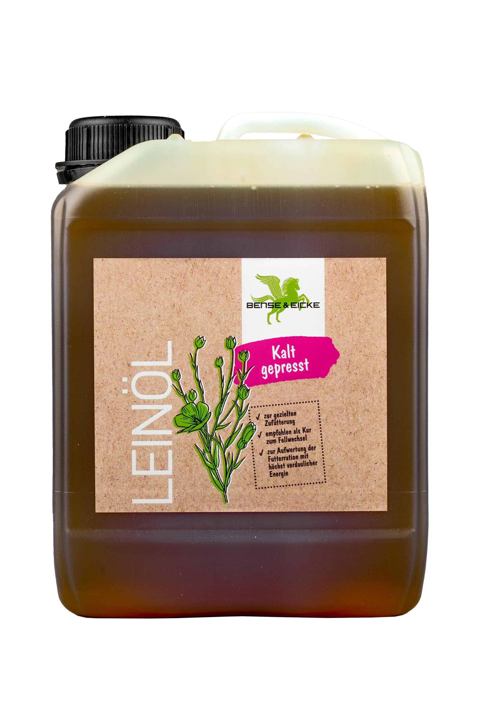 Bense & Eicke Linseed Oil Cold Pressed, 2.5L Horse Feed & Nutrition