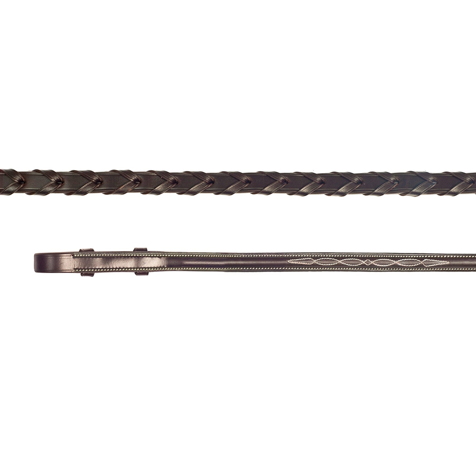 Schockemöhle Sports Hunter Laced Fancy Riendas, Hunter Riendas, Hook&Stud Cabezadas de montar & Riendas