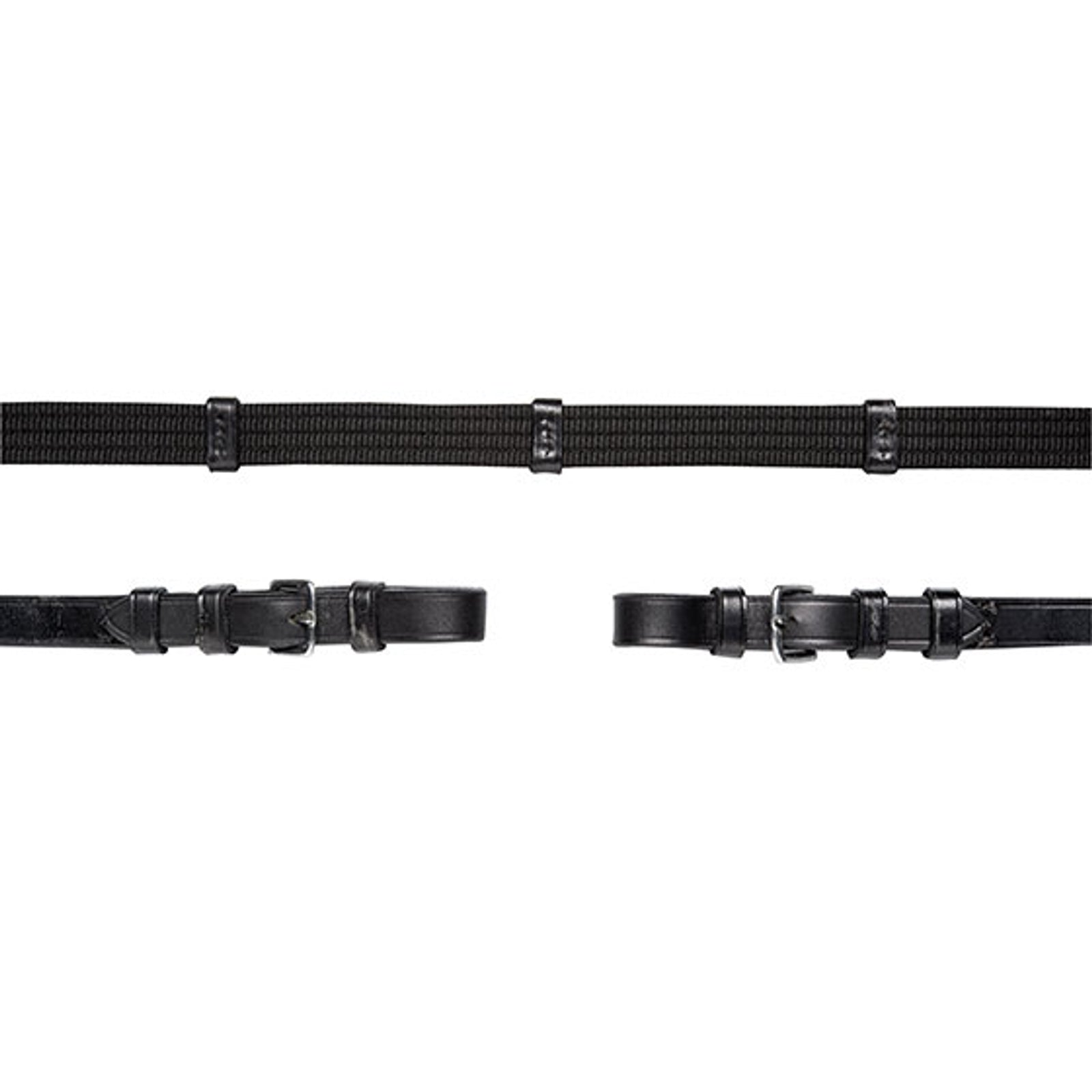 Schockemöhle Sports Riendas Web con hebillas, 5 paradas, tapón de martingala Cabezadas de montar & Riendas