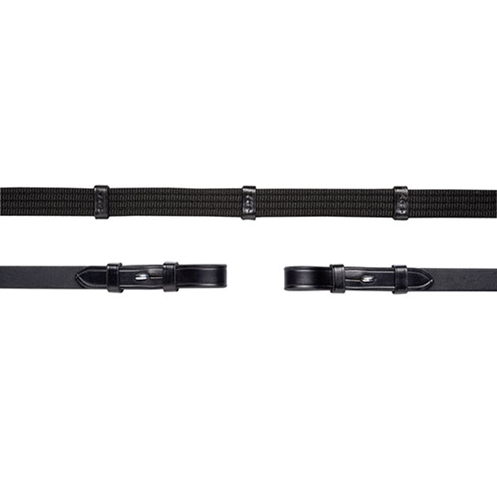 Schockemöhle Sports Web reins, hook & stud, 5 stops,with martingale stoppe Bridles & Reins