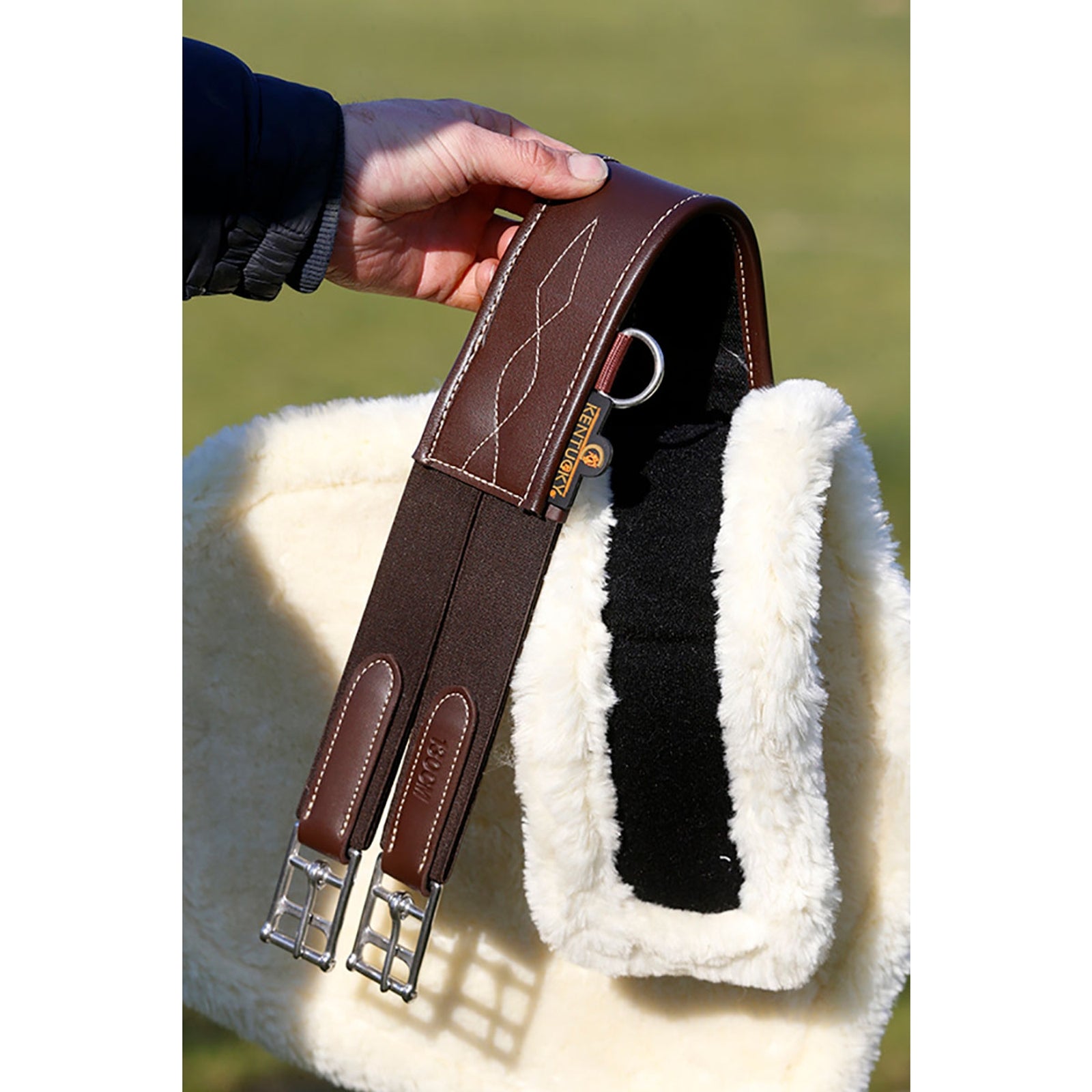 Kentucky Horsewear Sheepskin Stud Girth Cover Saddles, Girths & Stirrups