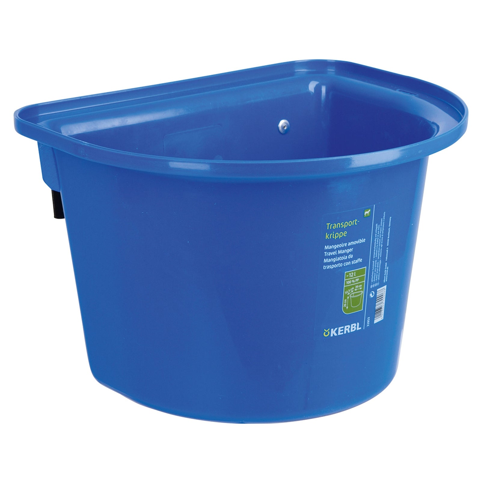 Kerbl Travel pesebre 12L, plástico con asa de enganche Alimentación & Dar de Beber
