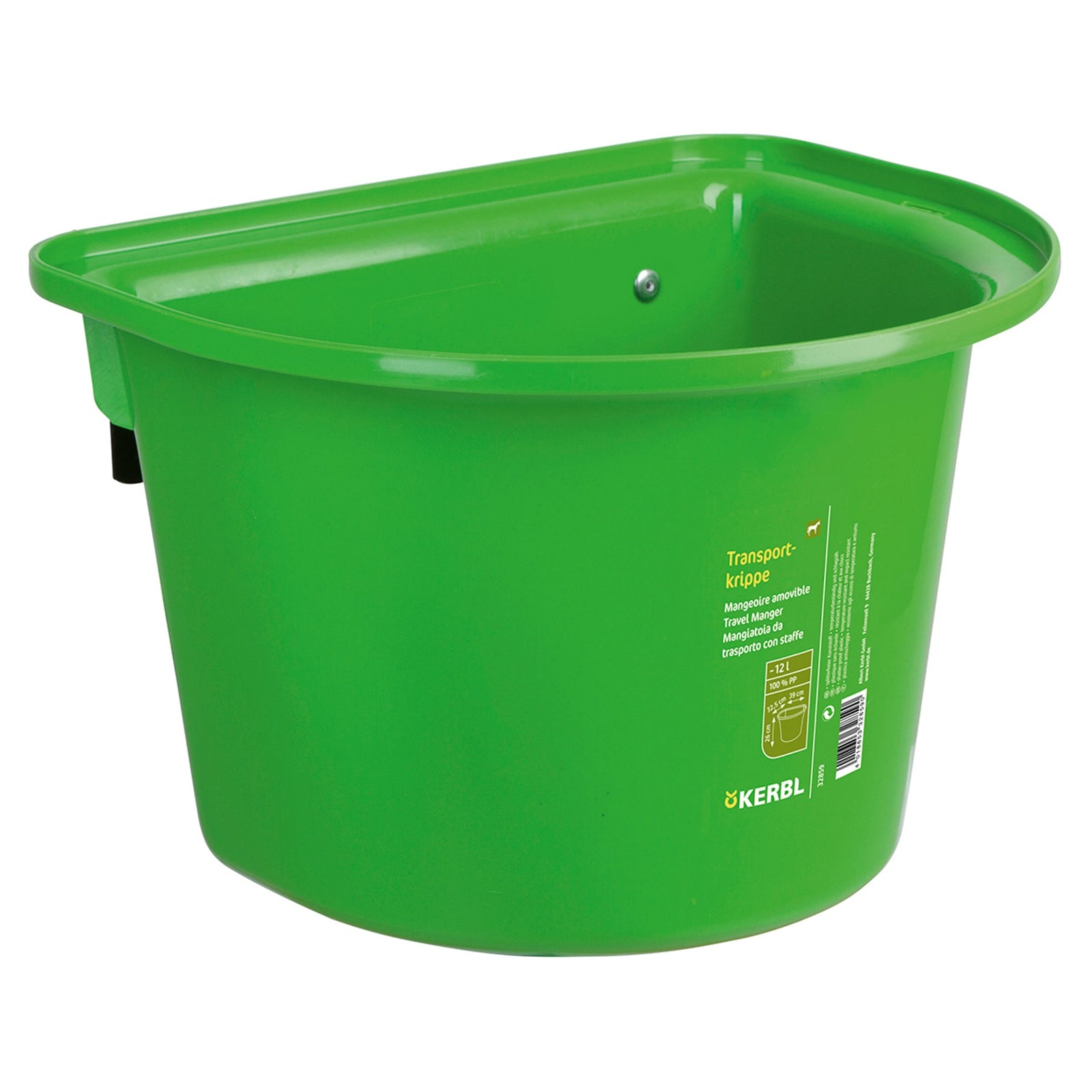 Kerbl Travel pesebre 12L, plástico con asa de enganche Alimentación & Dar de Beber