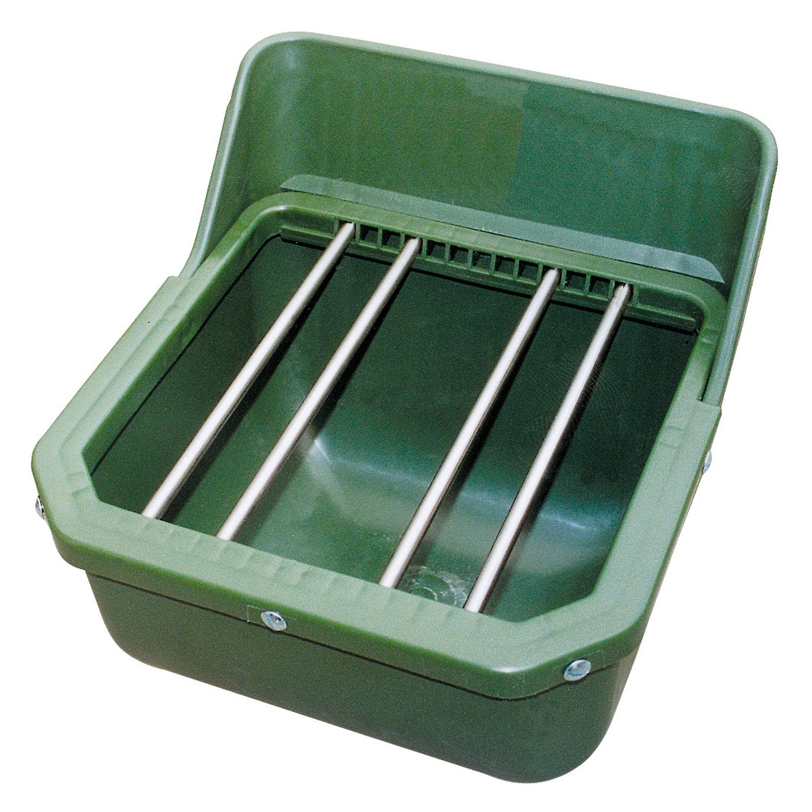 Kerbl Trough for concentrated feed foal trough, w/ iron bars, 9L Alimentación & Dar de Beber