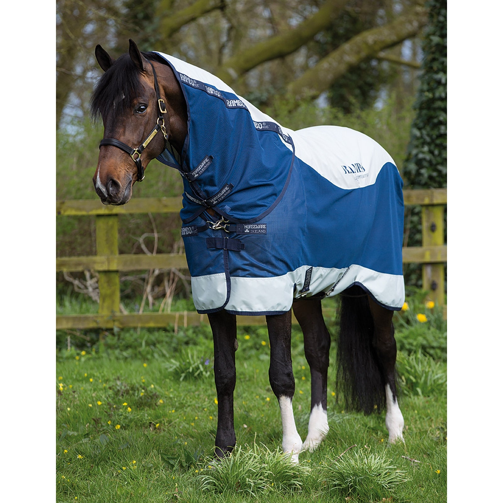Horseware Rambo Summer Series manta de exterior con forro (0g / 100g) y parte del cuello desmontable Mantas Caballo