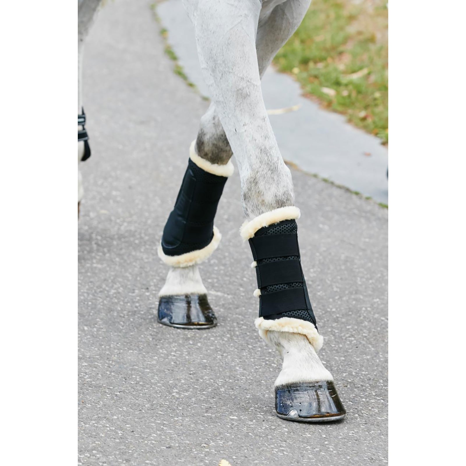 Weatherbeeta Botas de ejercicio con forro de pura lana Leg Protection & Hoof Protection for Horses