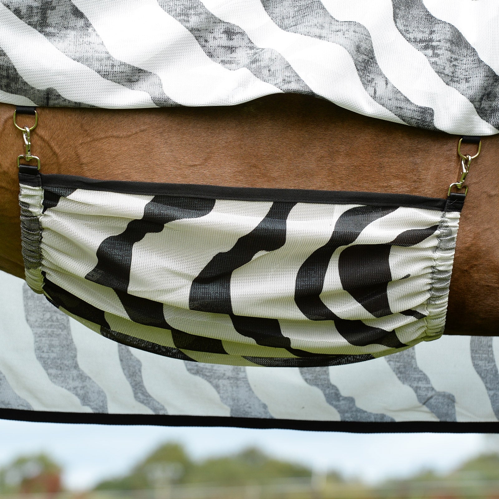 Bucas Buzz-Off Zebra Protector de Barriga Anti-Moscas Mantas Caballo