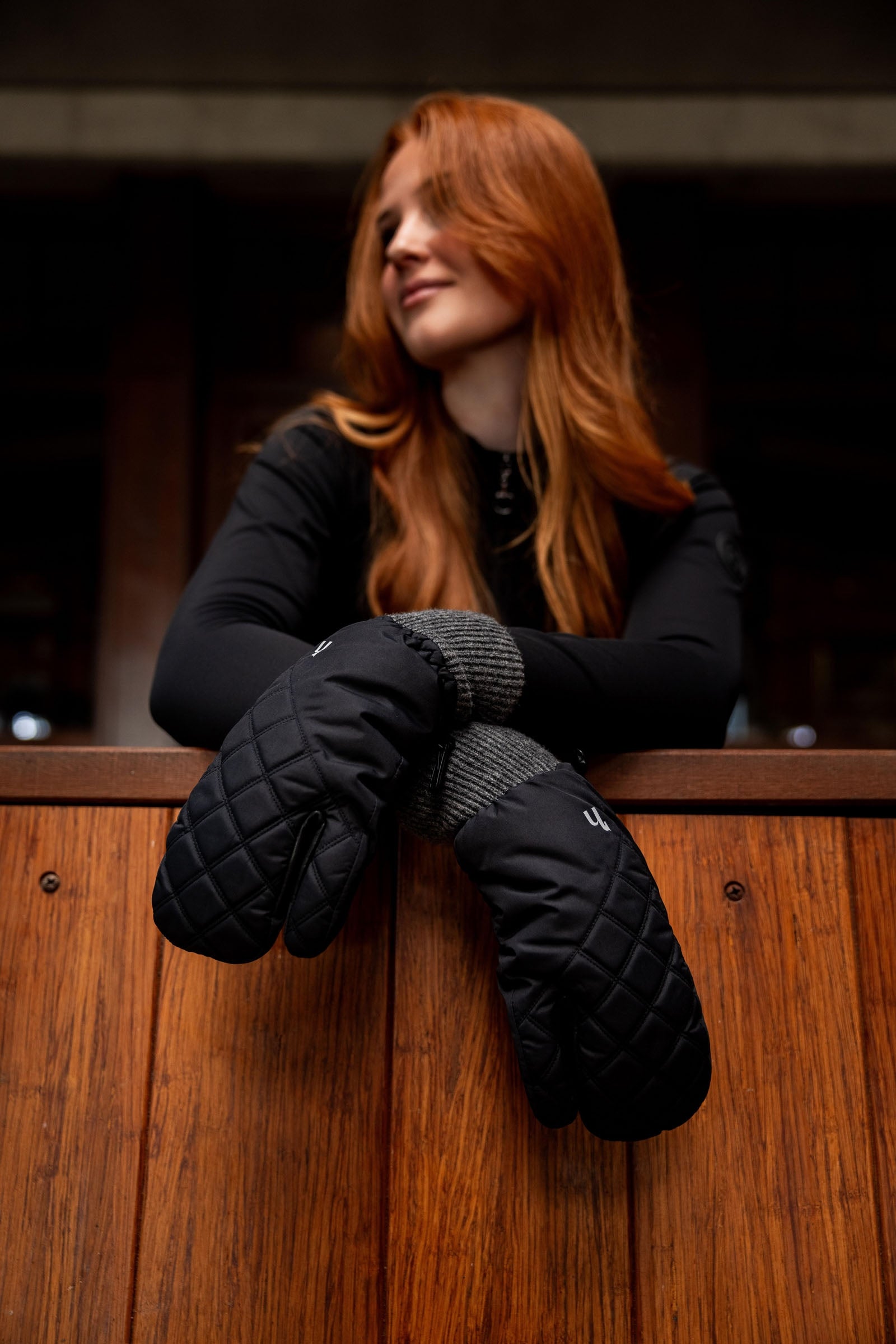 Horze Padded 3-Finger Winter Mittens Riding Gloves