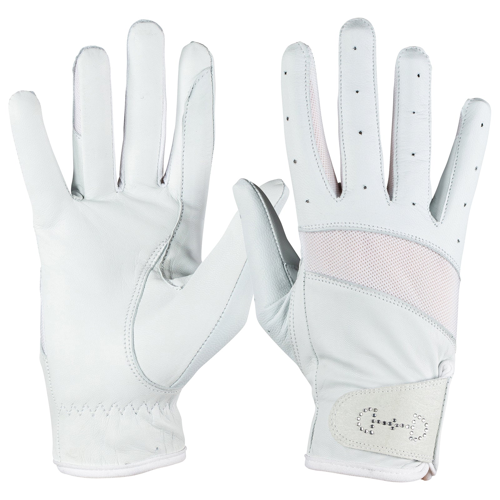 Horze Guantes de Cuero y Malla para Mujer Guantes