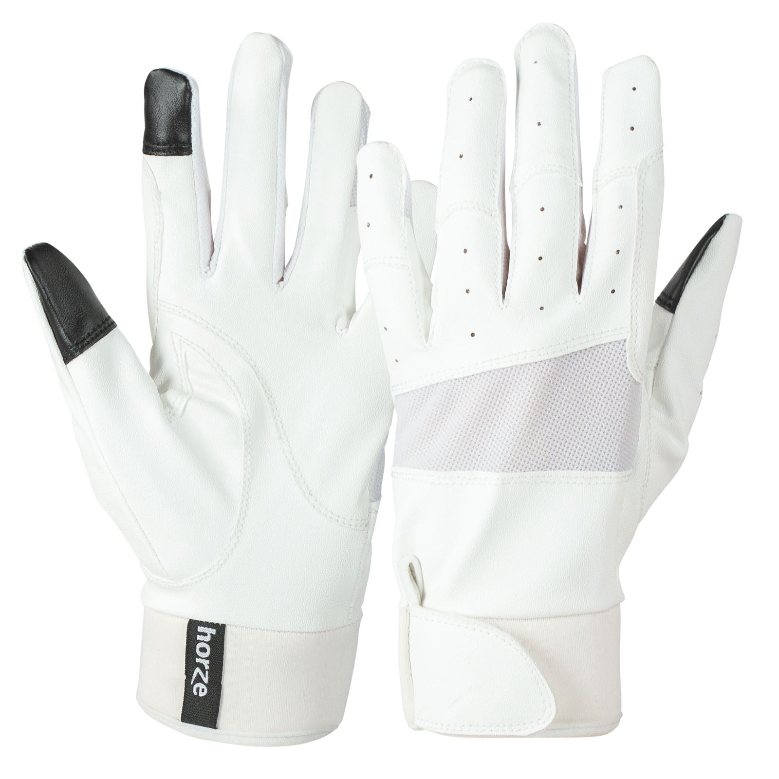 Horze Guantes de Equitación Elástico con Puños de Neopreno para Mujer Guantes