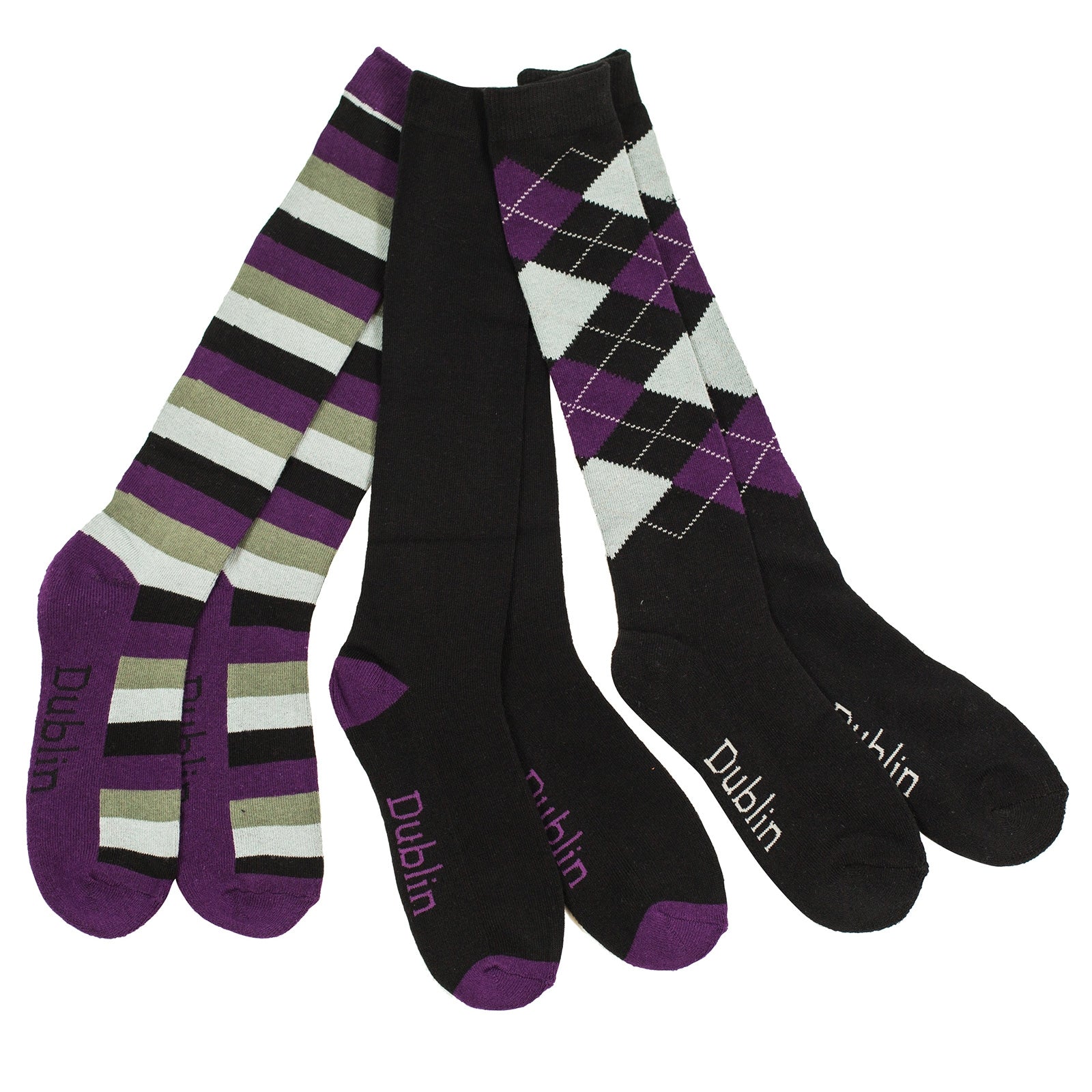 Dublin Socks 3 Pack/ 3 pattern Socks