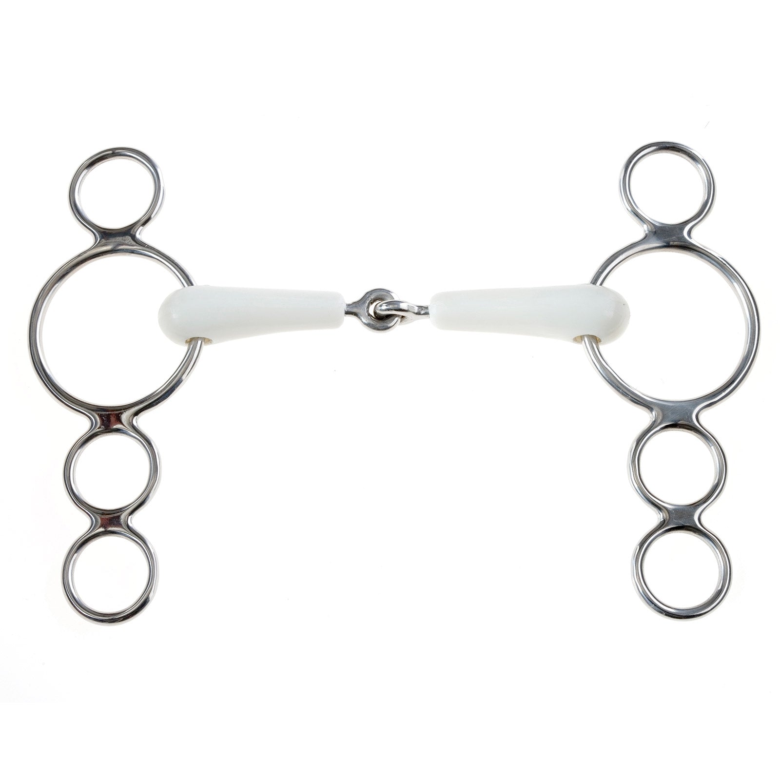 Korsteel Flexi Jointed 3 Ring Dutch Gag Bit Filetes y Bocados
