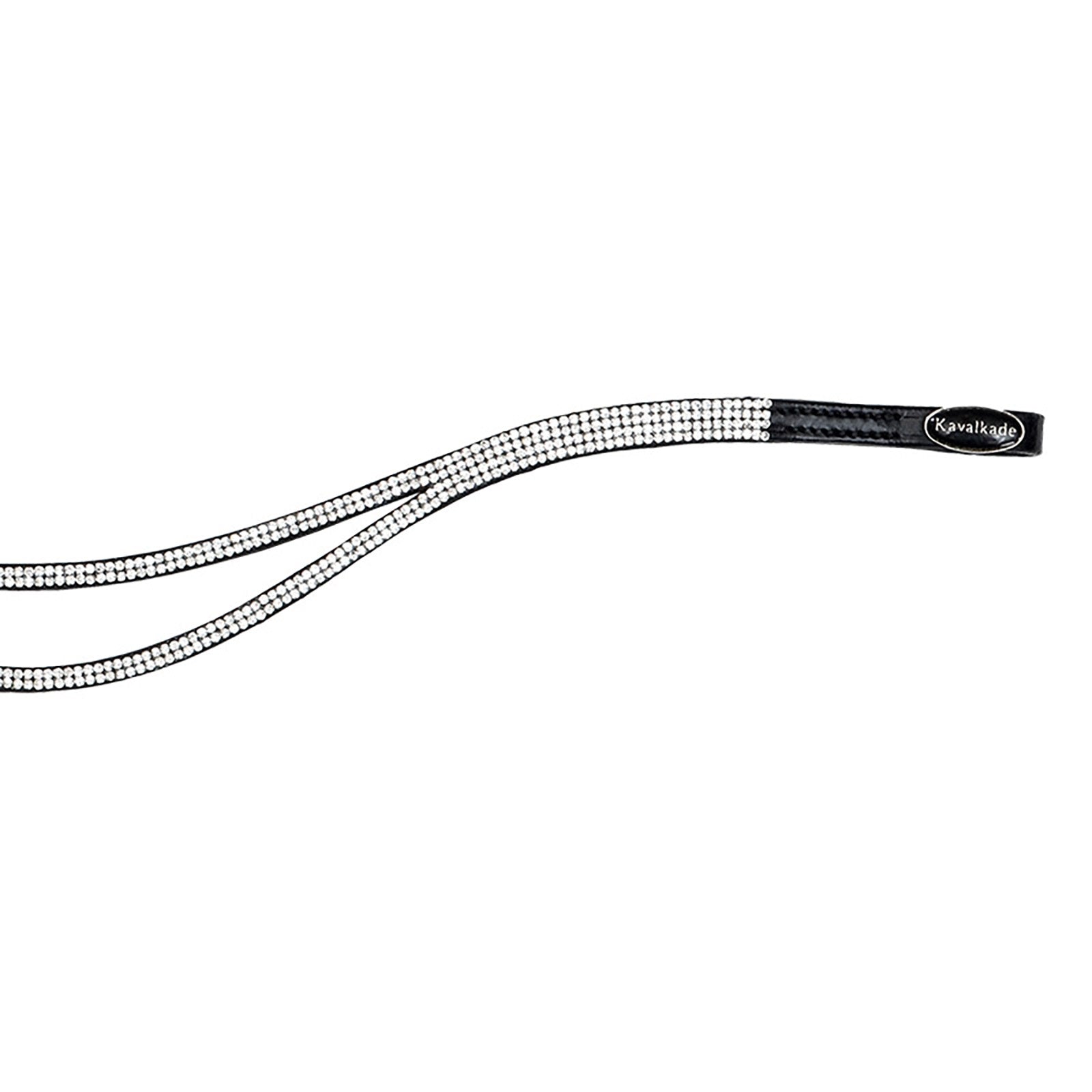 Kavalkade Browband Duo Slim, two split arches w/ grey rhinestones Cabezadas de montar & Riendas