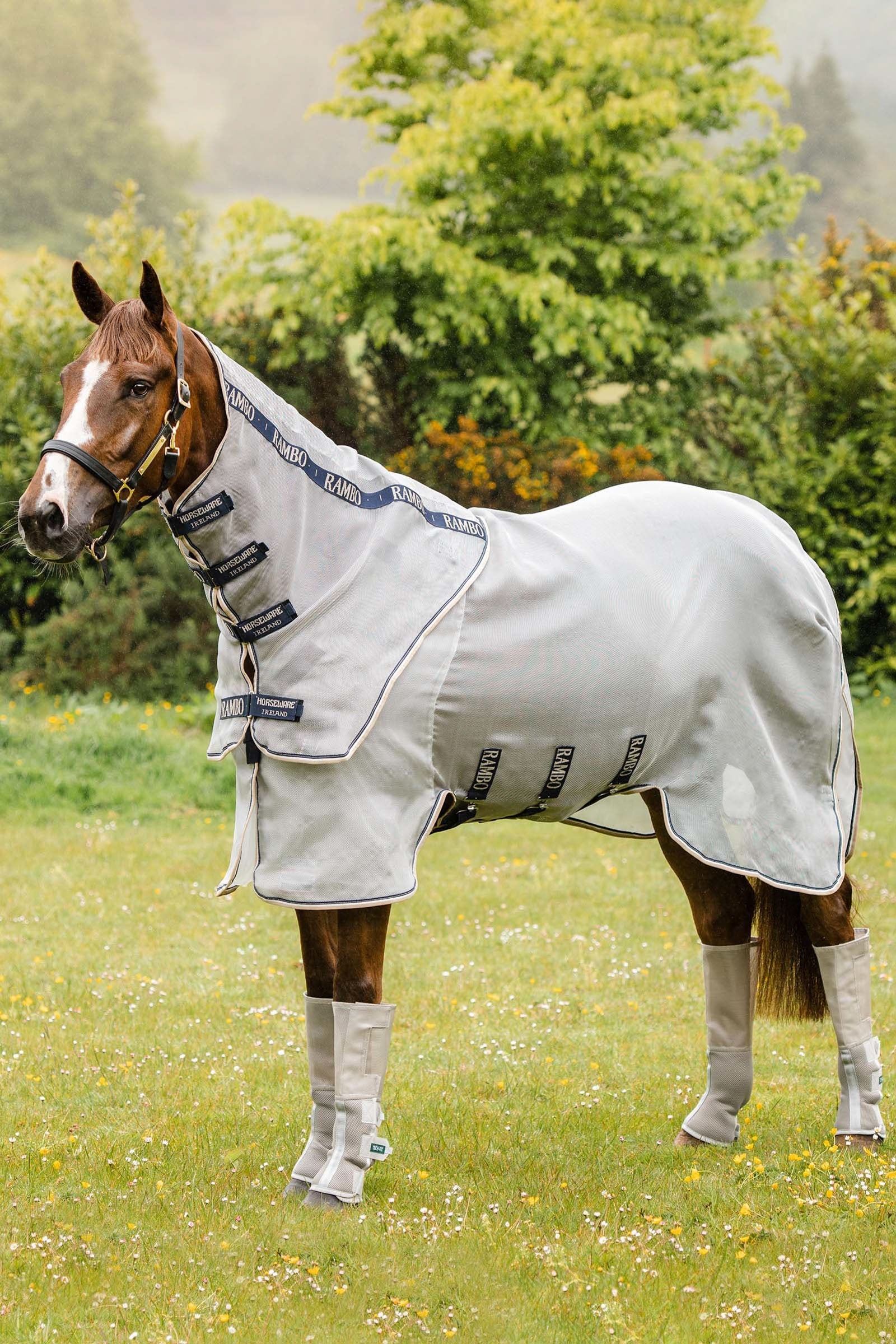 Horseware Rambo Protector manta anti-moscas con cuello desmontable Mantas Caballo