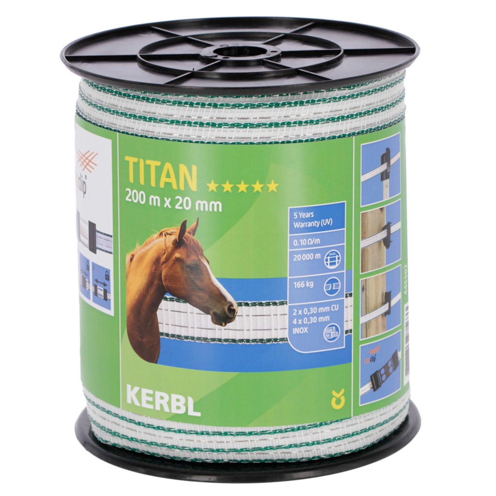 Kerbl Titan Cinta para esgrima 20 mm Suministros de Cercas