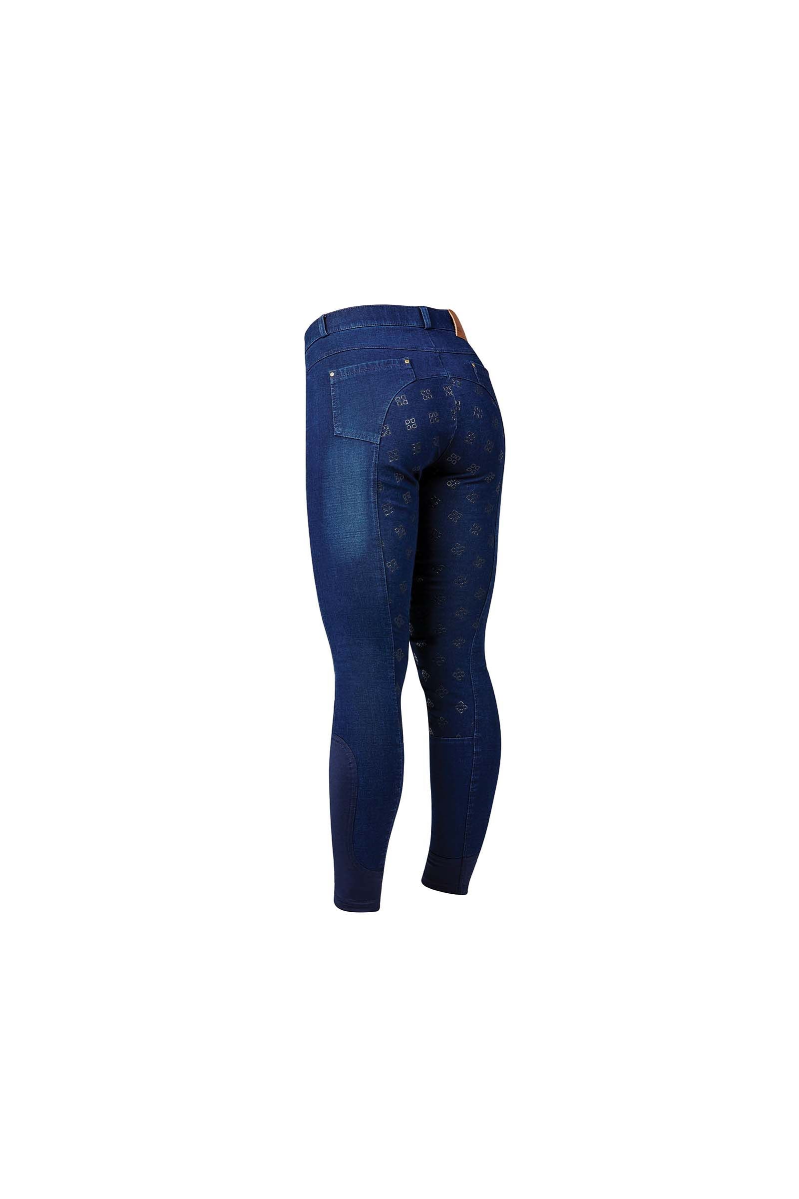 Dublin Shona Women's Full Grip Silicone Print Denim Breeches Womens Breeches