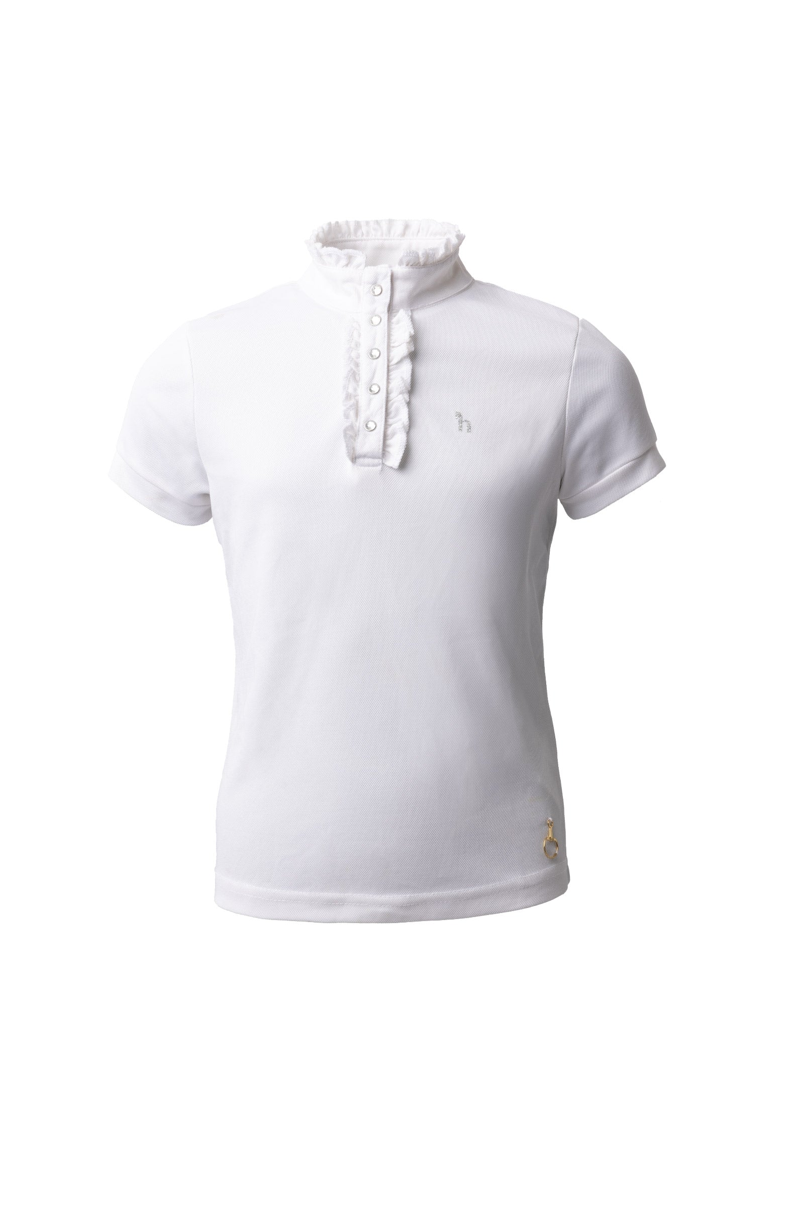 Horze Camisa de Manga Corta con Volantes deConcurso para Niños Christel Ropa Niños