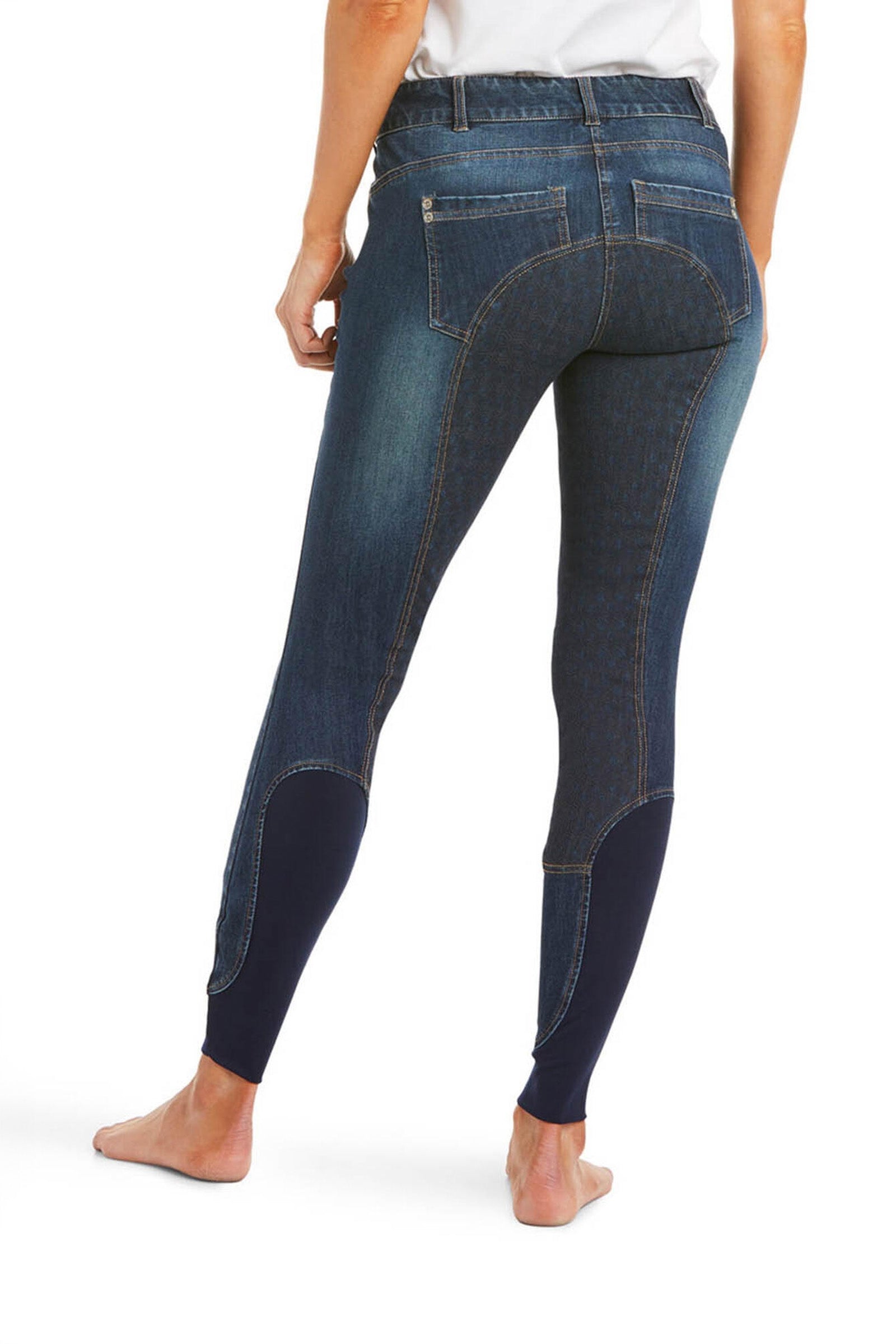 Ariat Halo Denim pantalones de montar con asiento completo para mujer Womens Breeches