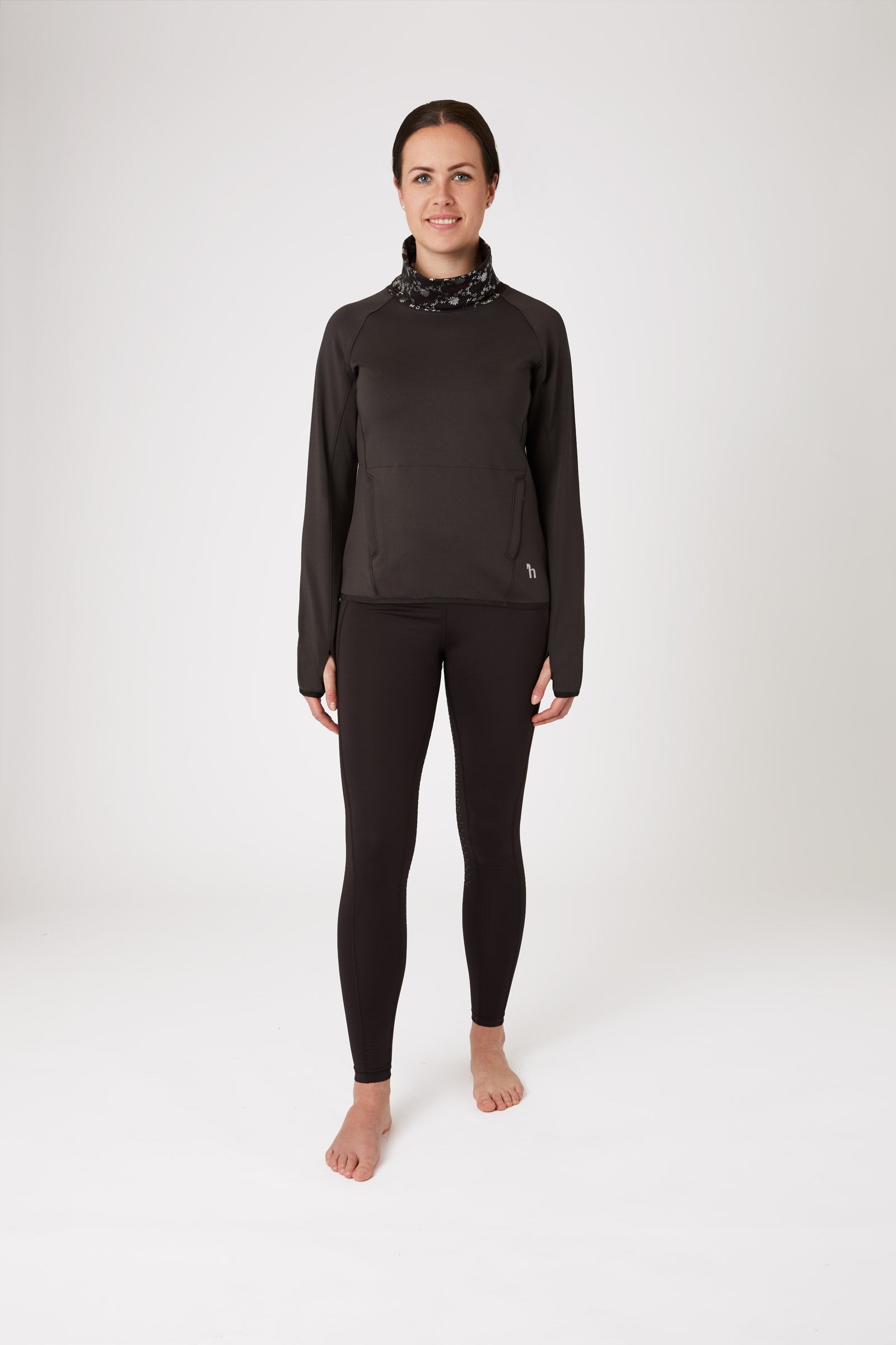 Horze Kaitlin Women's Functional Sweatshirt with Flower Collar Women’s Riding Clothing