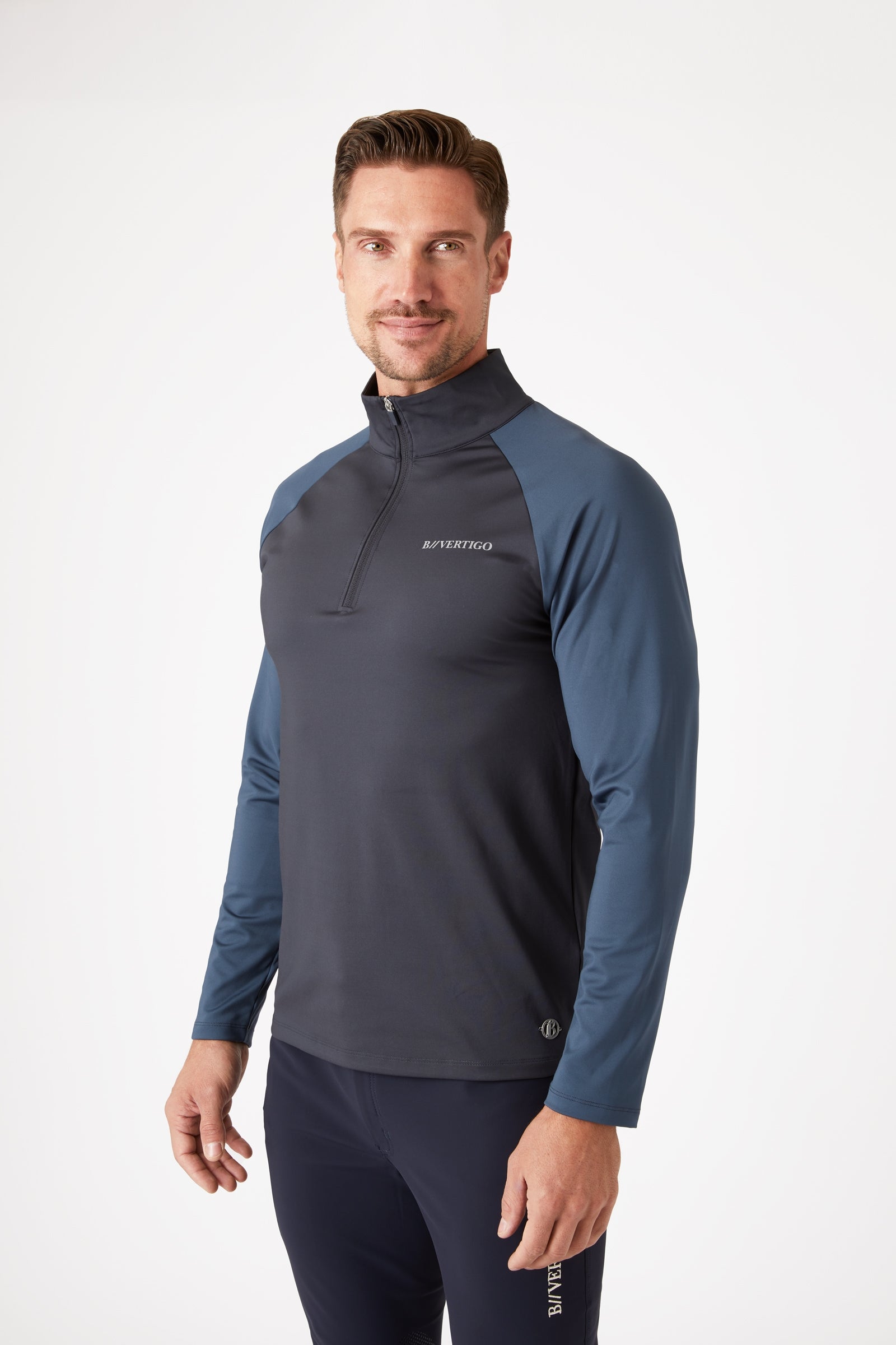 B Vertigo Camisa de Entrenamiento con Cremallera para Hombre Edmund Ropa Hombres
