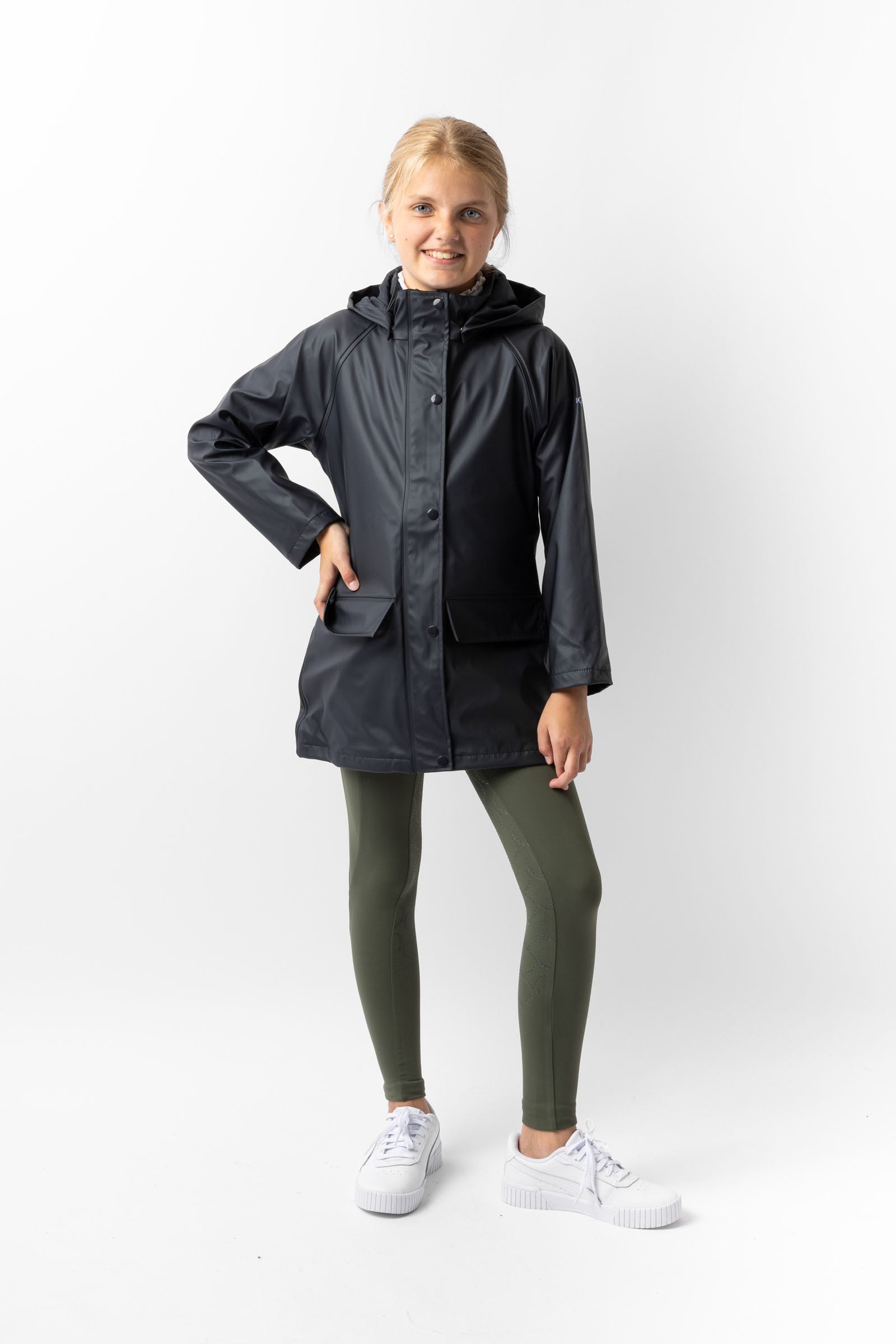 Horze Clara Kids' Rain Riding Jacket Kids Apparel