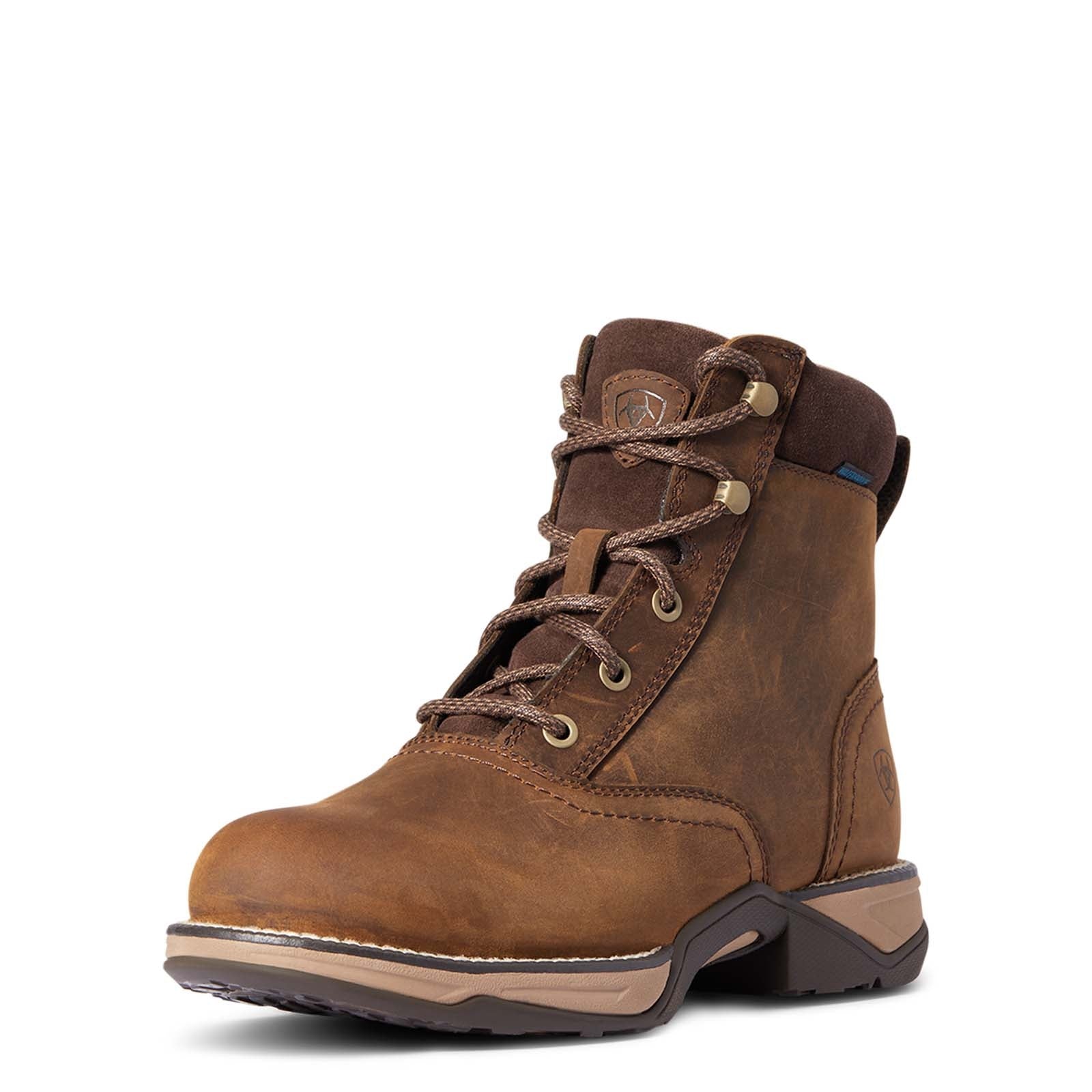 Ariat Anthem H2O botas con cordones impermeables para mujer con puntera redonda Calzado