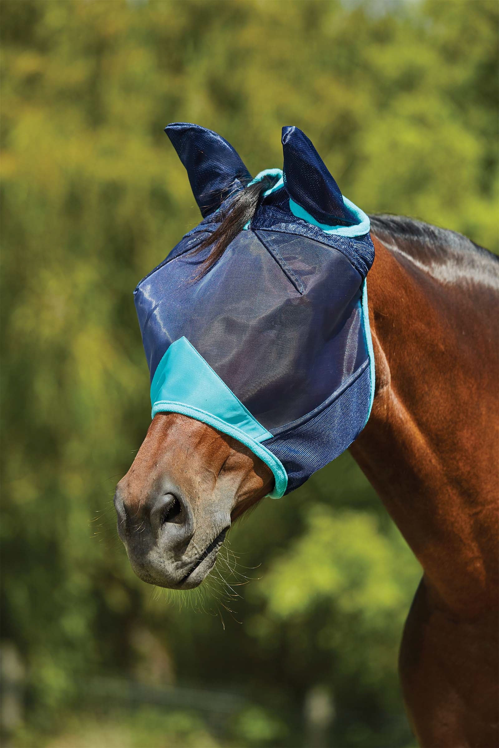 Weatherbeeta Comfitec Deluxe máscara de malla fina con orejas Protección Antimoscas para Caballos
