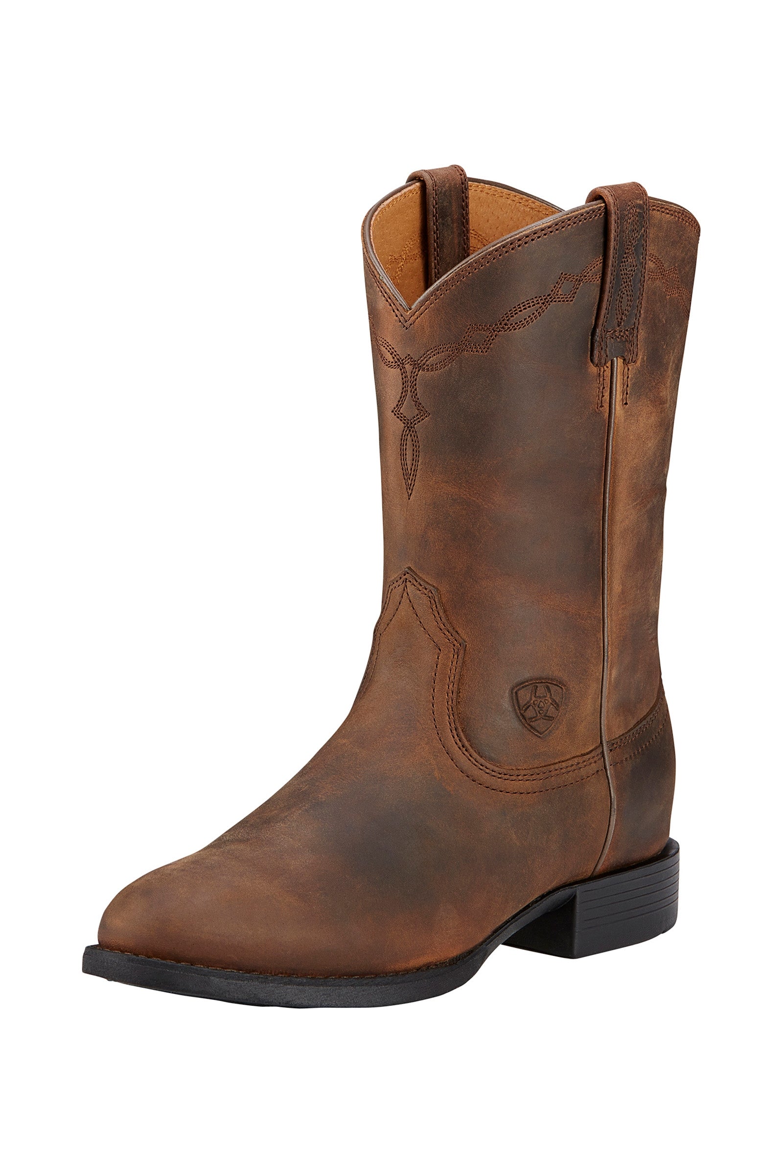 Ariat Heritage Roper botas western para mujer – Piel marrón envejecido ...